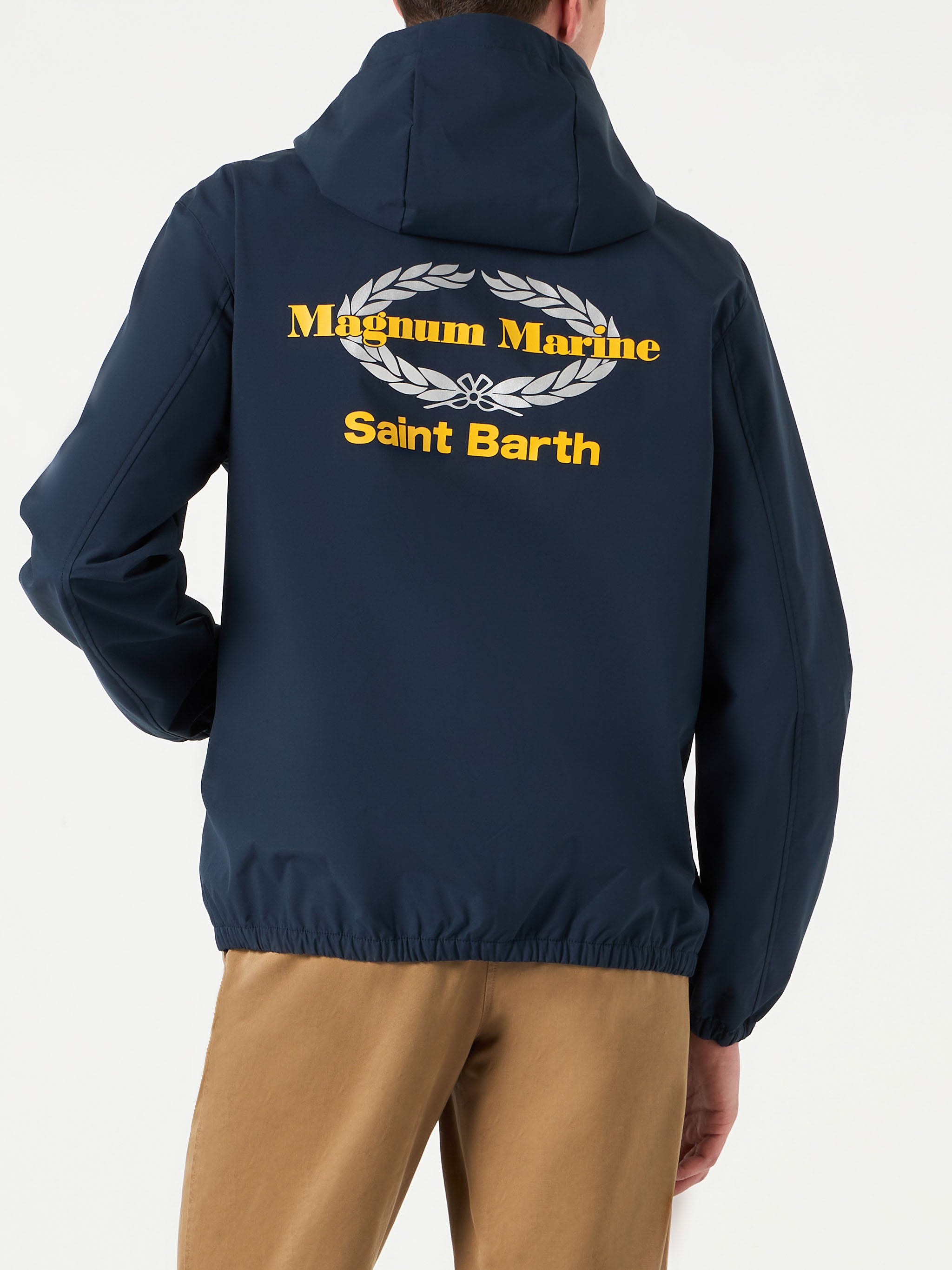 mc2-saint-barth-kauris-giacca-uomo-blu-tecnica-con-cappuccio-special-edition image 2