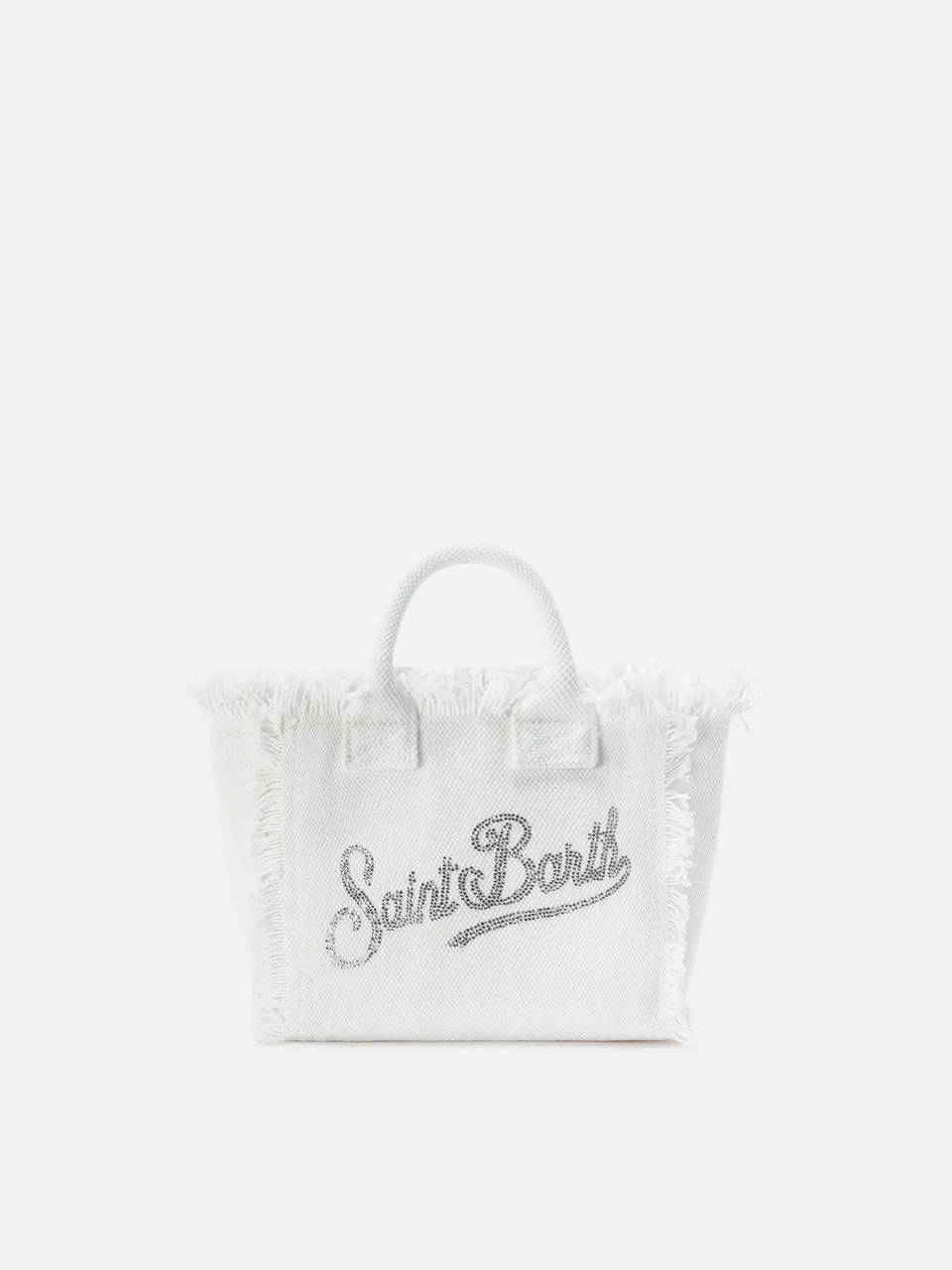 mc2-saint-barth-borsa-vanity-mini-bianca-canvas-logo-strass image 1