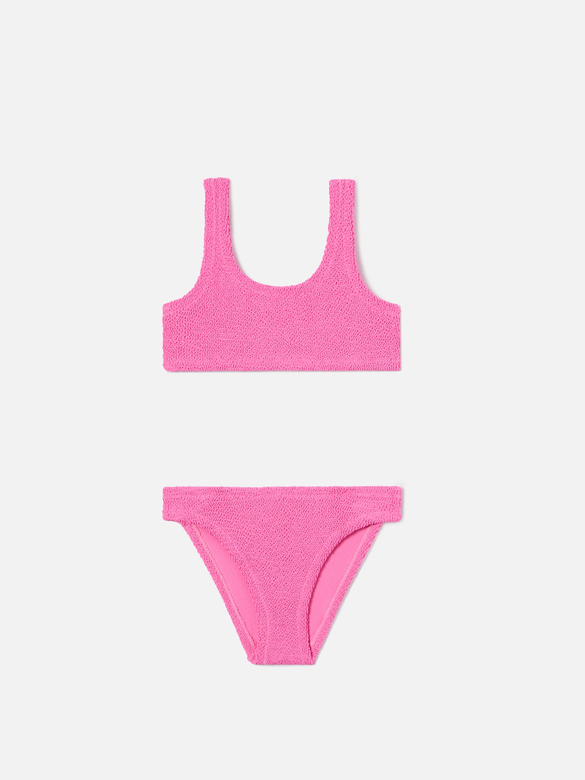 bikini-baker-mc2-saint-barth-in-tessuto-crinkle-rosa-scuro-per-bambina image 1