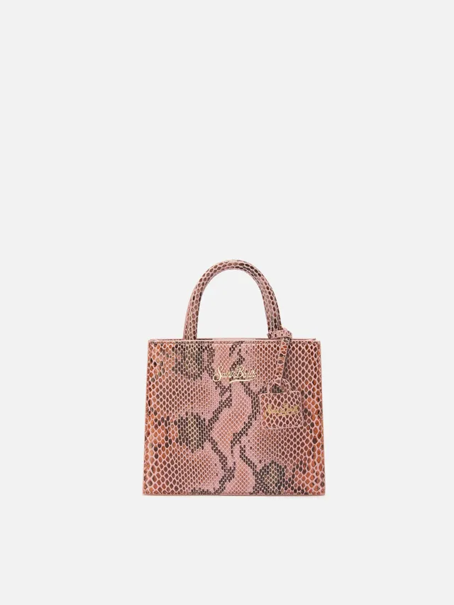 mc2-saint-barth-shop-bag-mini-borsa-in-pelle-rosa-stampa-pitone image 1