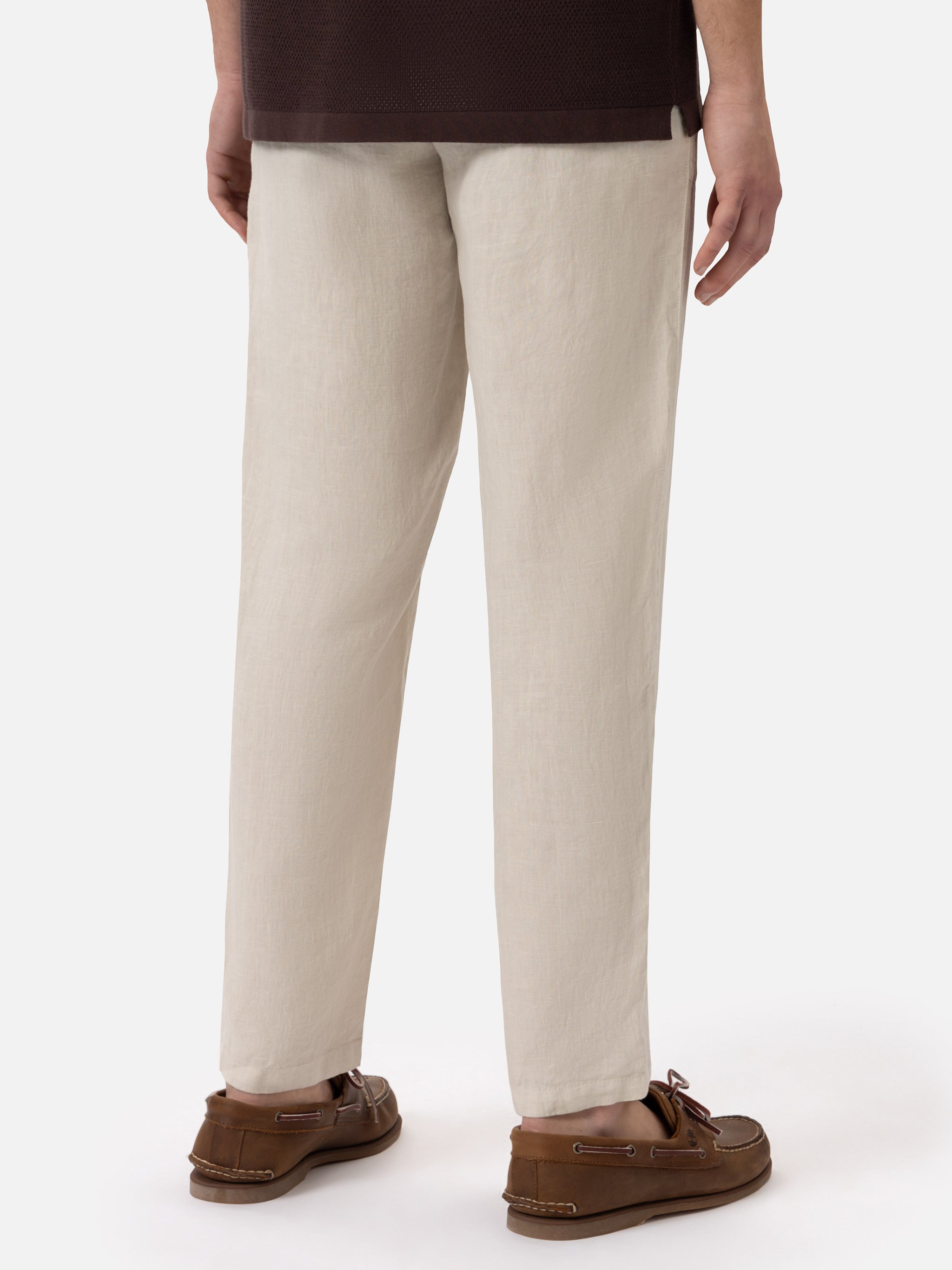 mc2-saint-barth-pantalone-uomo-in-lino-100-bianco-sporco-calais-vita-elasticizza image 2