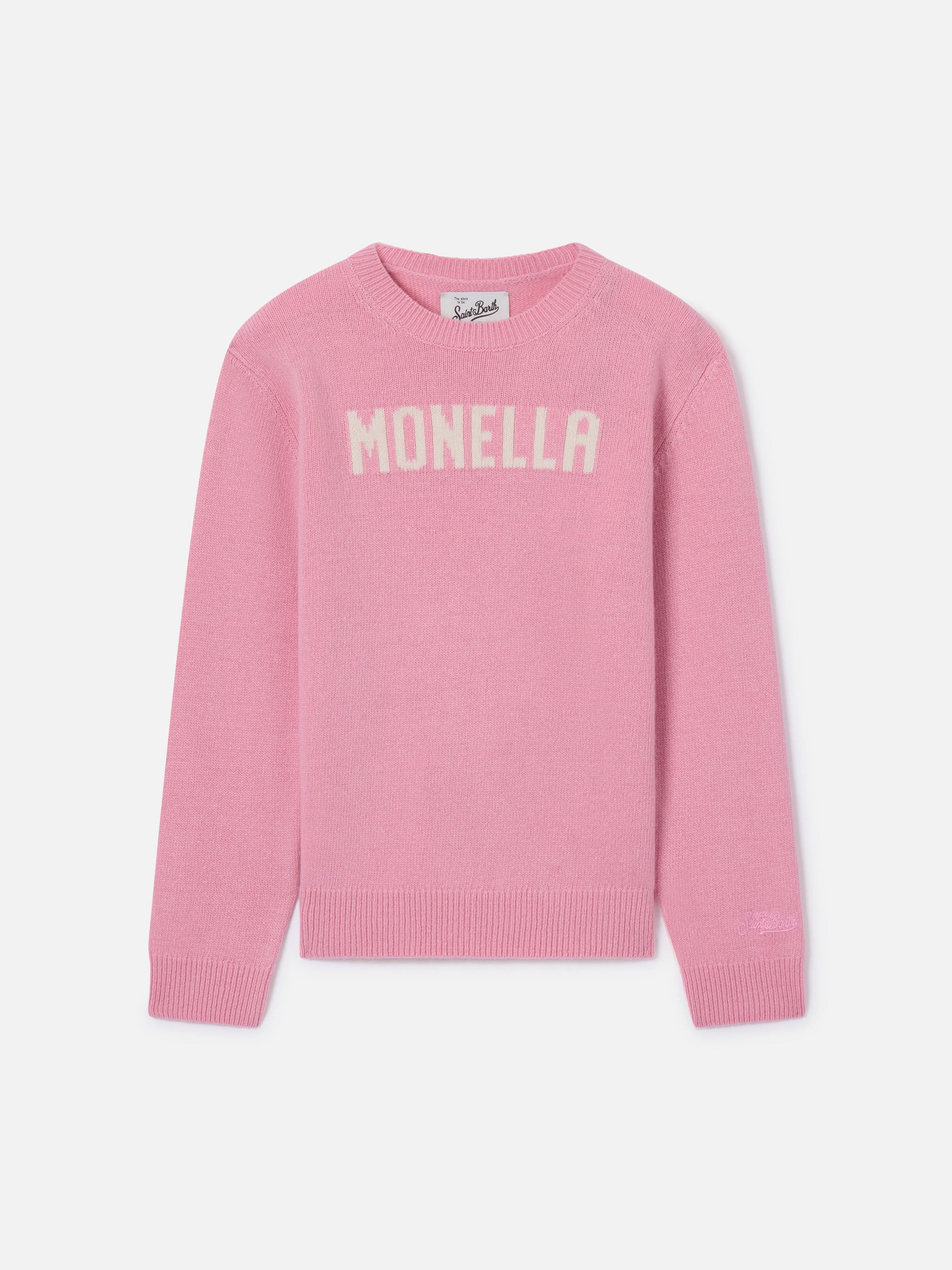 mc2-saint-barth-maglia-girocollo-princess-rosa-con-intarsio-monella image 1