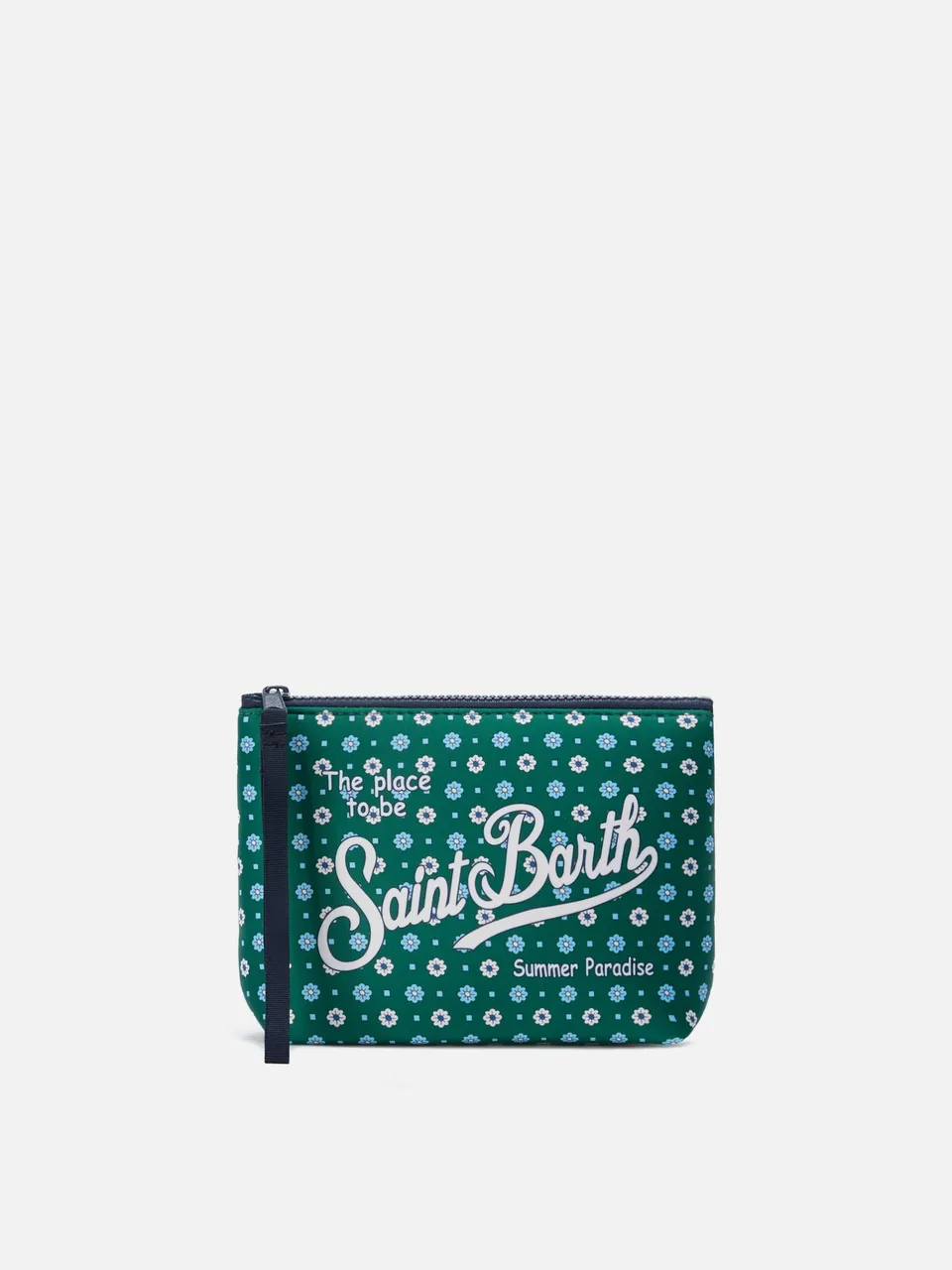 mc2-saint-barth-aline-pochette-scuba-verde-con-stampa-fiori-all-over image 1