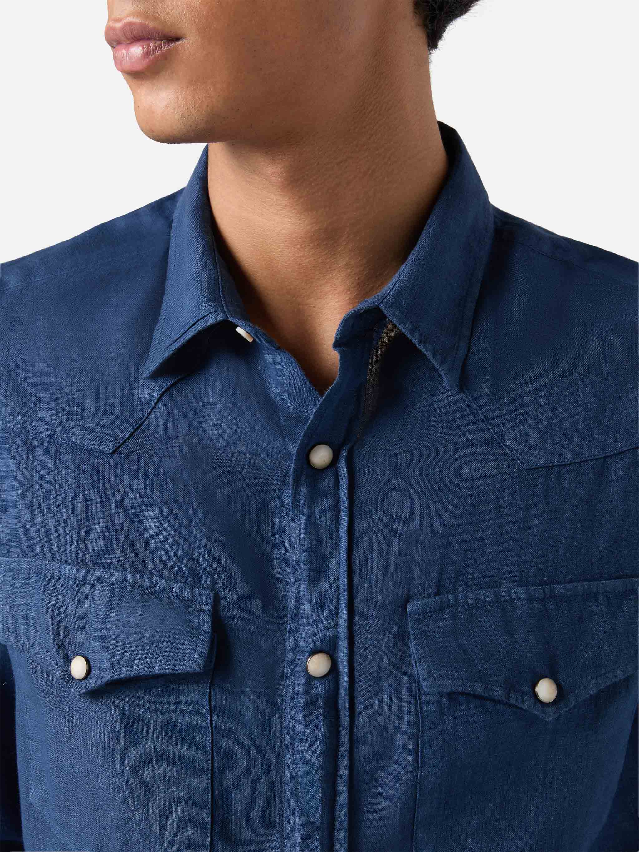 mc2-saint-barth-greg-camicia-uomo-in-lino-effetto-denim-blu-navy image 2