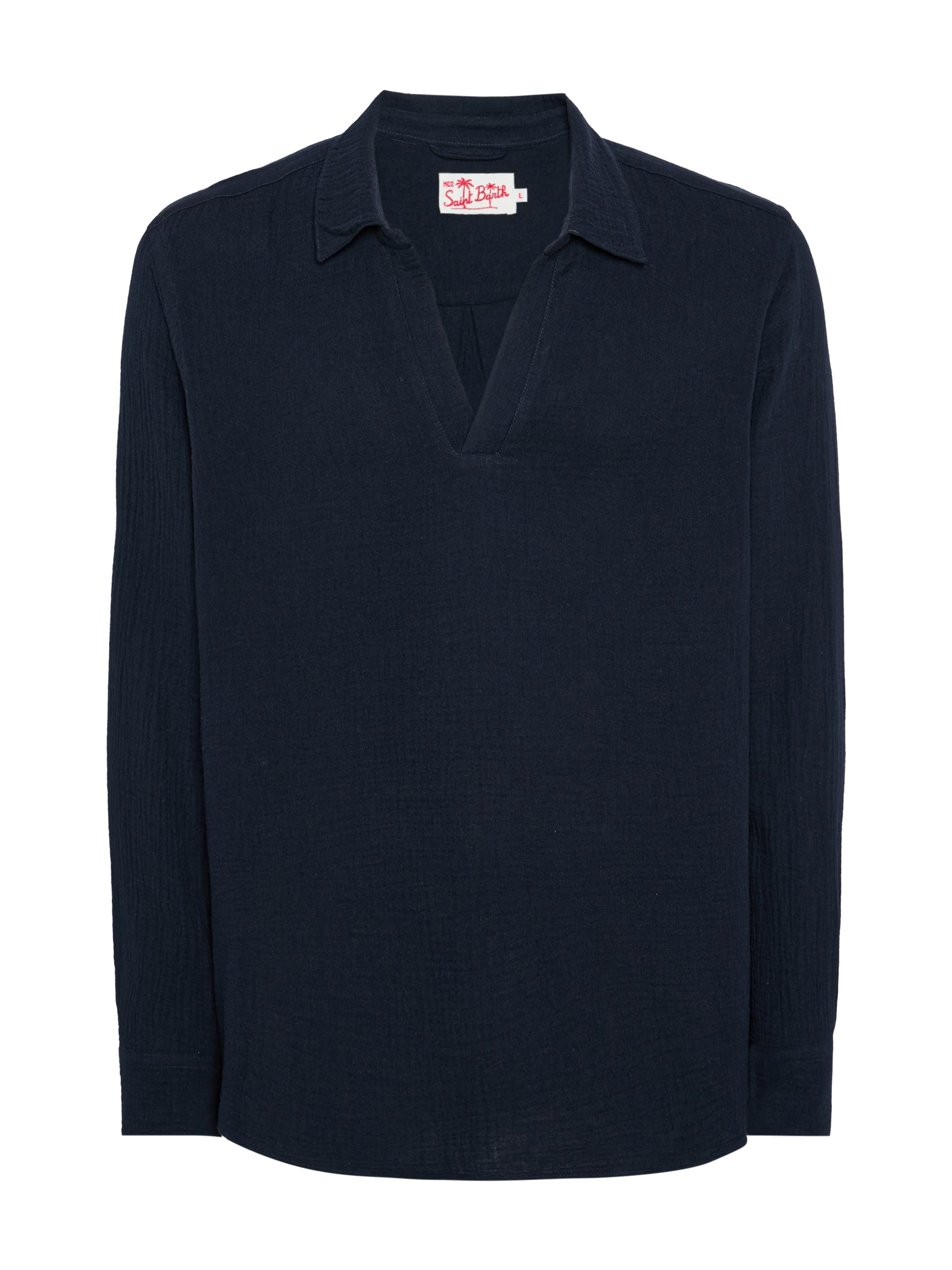 mc2-saint-barth-ventotene-polo-uomo-garza-cotone-blu-navy image 4