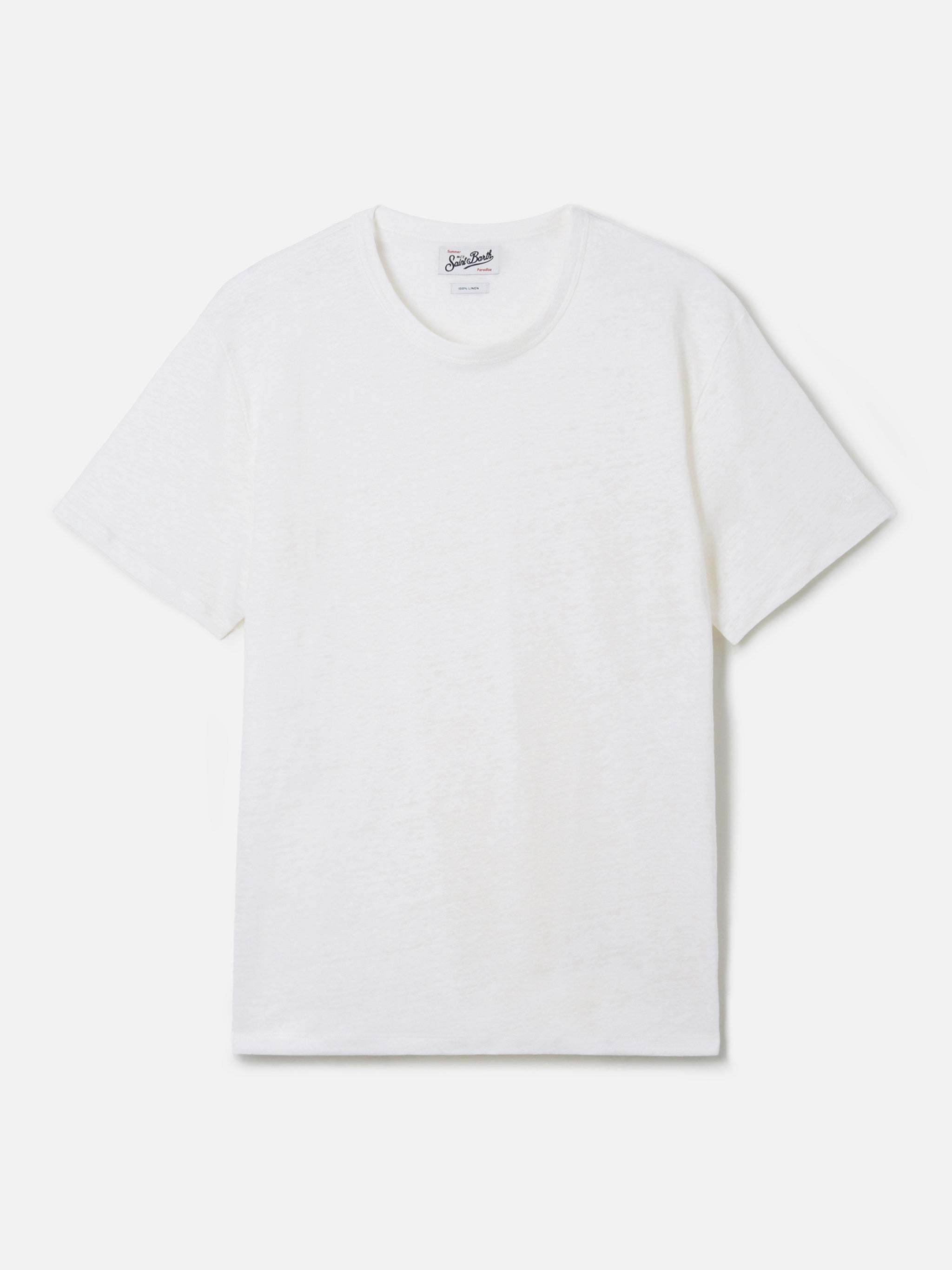mc2-saint-barth-ecstasea-t-shirt-uomo-in-puro-lino-bianca-logo-ricamato image 1