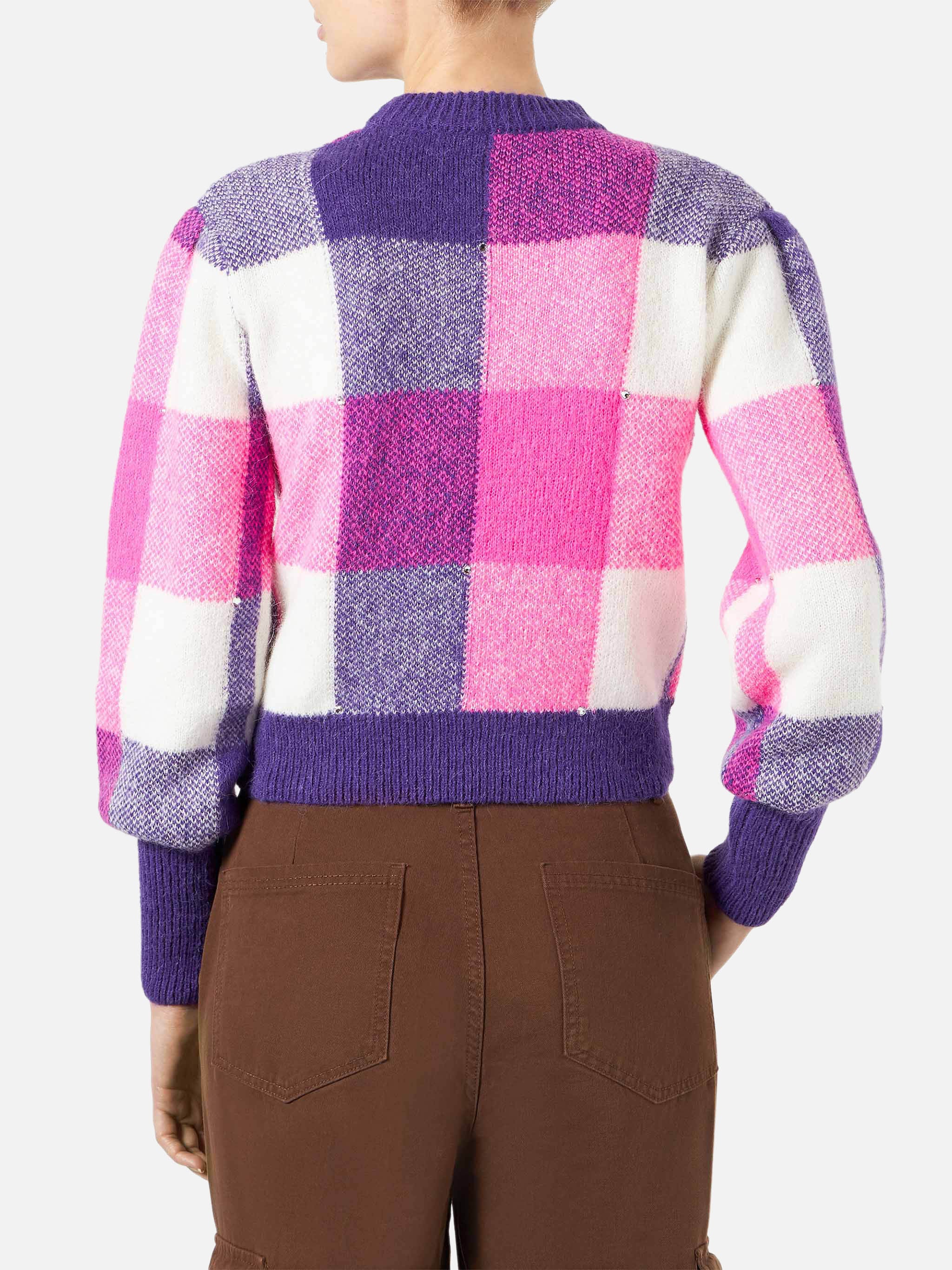 maglione-bloom-soft-mc2-saint-barth-con-fantasia-check-e-strass image 3