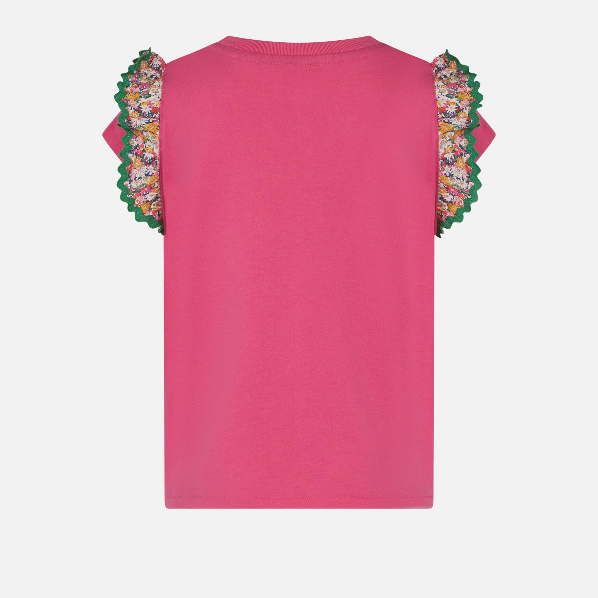 mc2-saint-barth-t-shirt-da-bambina-in-cotone-con-balza-floreale-e-ricamo-st-bart image 3