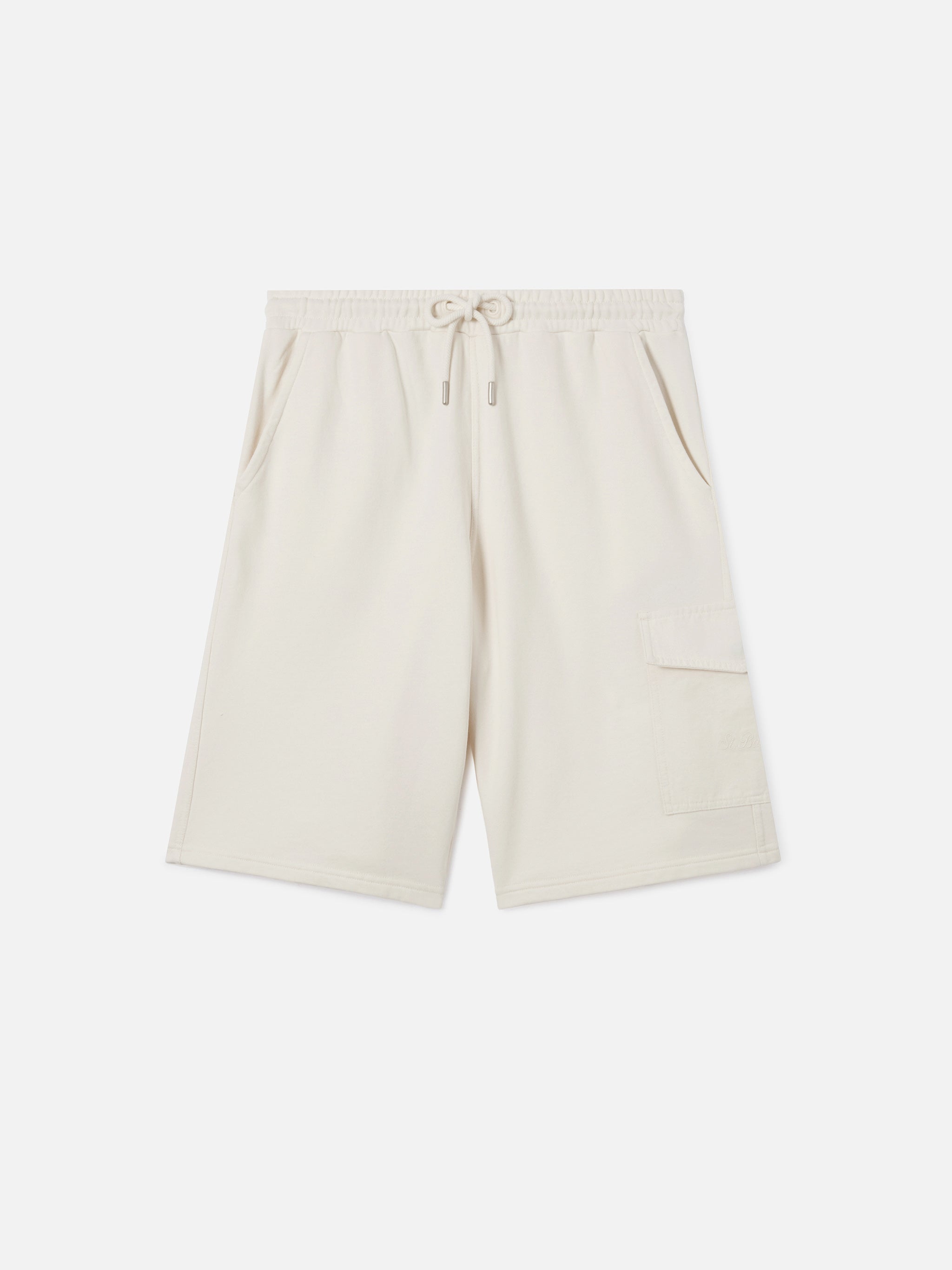 mc2-saint-barth-bermuda-argo-uomo-in-cotone-crema-con-tasca-cargo image 5
