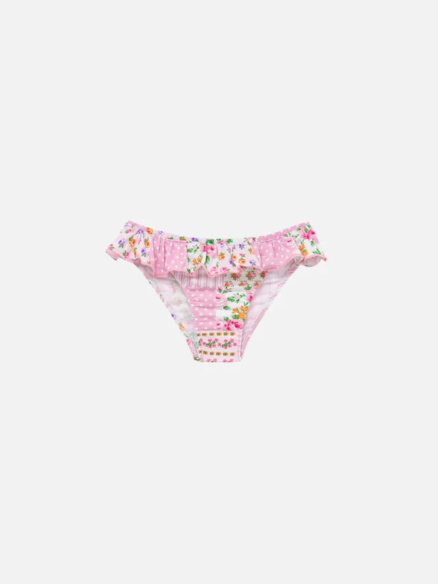 mc2-saint-barth-melly-slip-mare-bambina-volant-stampa-flower-rosa image 1