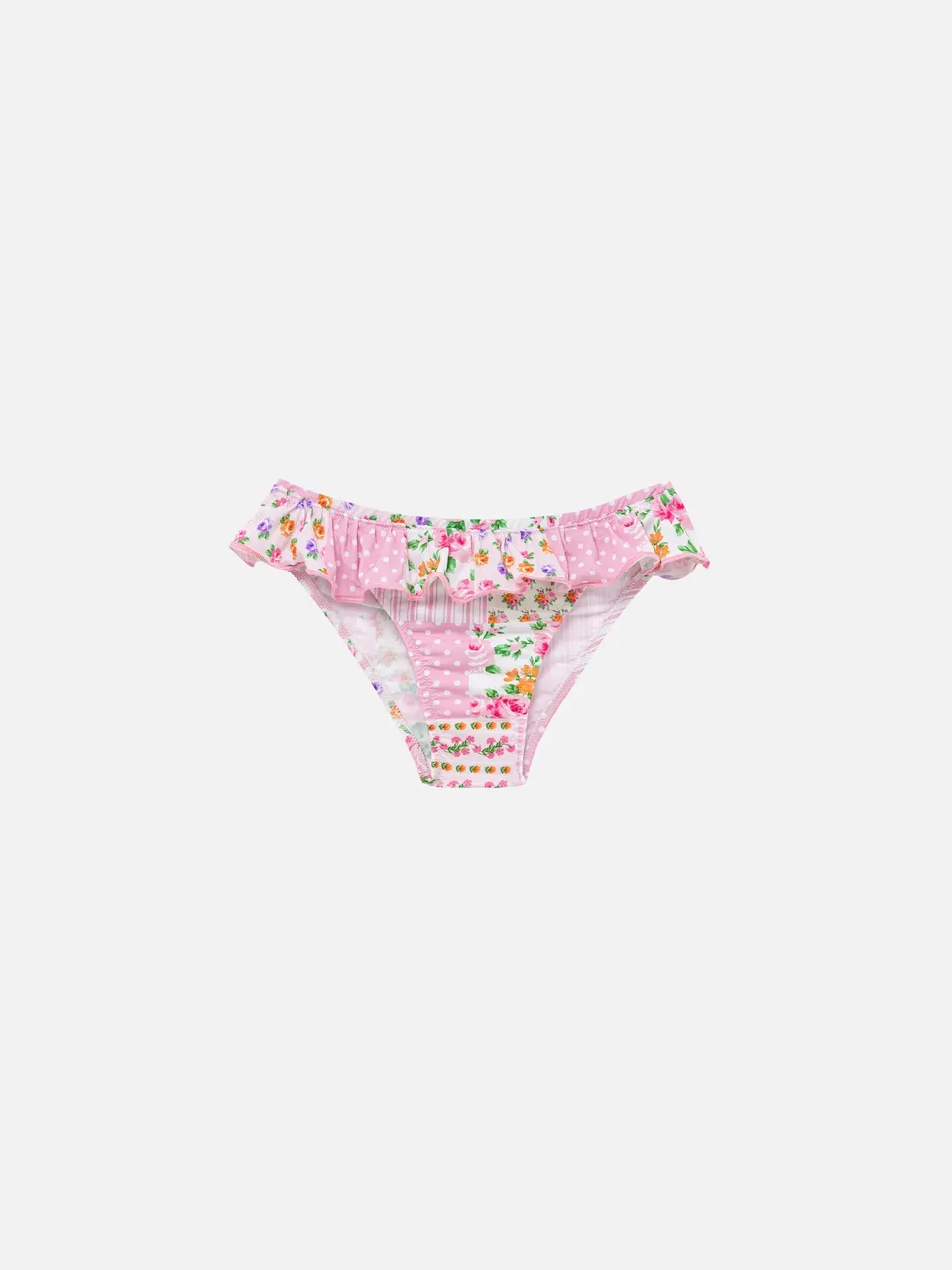 mc2-saint-barth-melly-slip-mare-bambina-volant-stampa-flower-rosa image 1