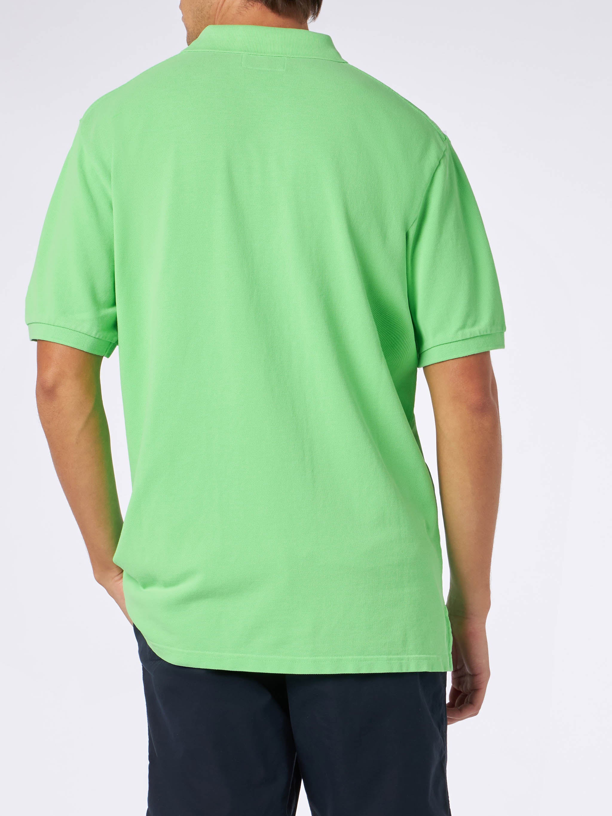 mc2-saint-barth-beverly-hills-polo-uomo-verde-fluo-effetto-vintage image 3