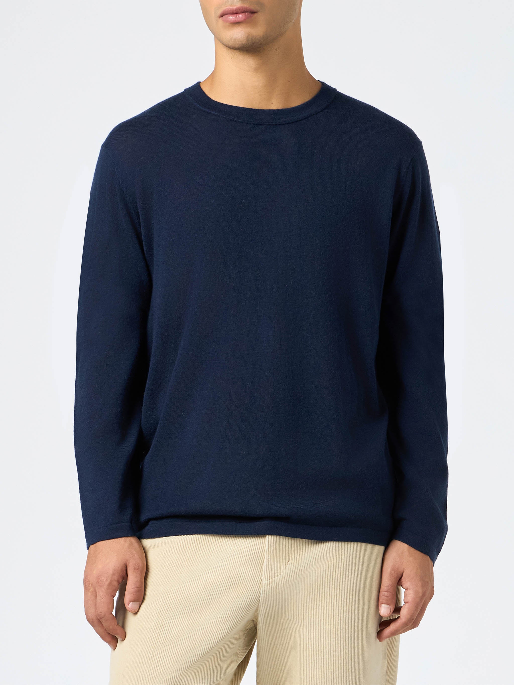 mc2-saint-barth-scott-t-shirt-in-lana-merino-e-cashmere-blu-navy-da-uomo image 2