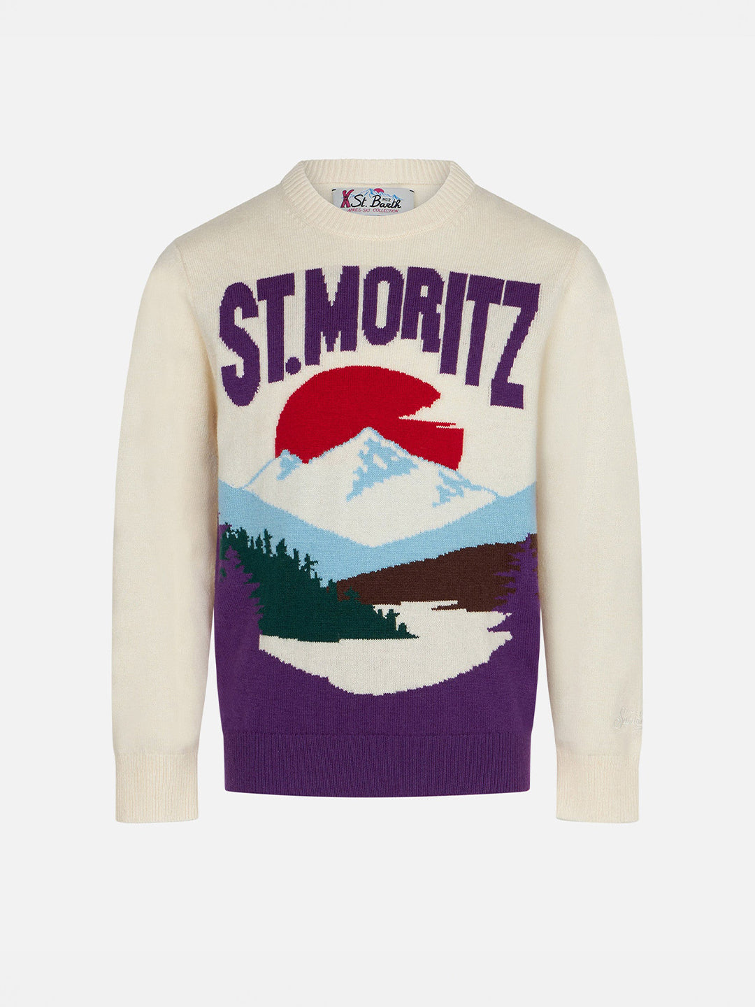 mc2-saint-barth-danya-maglione-bambina-girocollo-cartolina-st-moritz-misto-cashm image 1