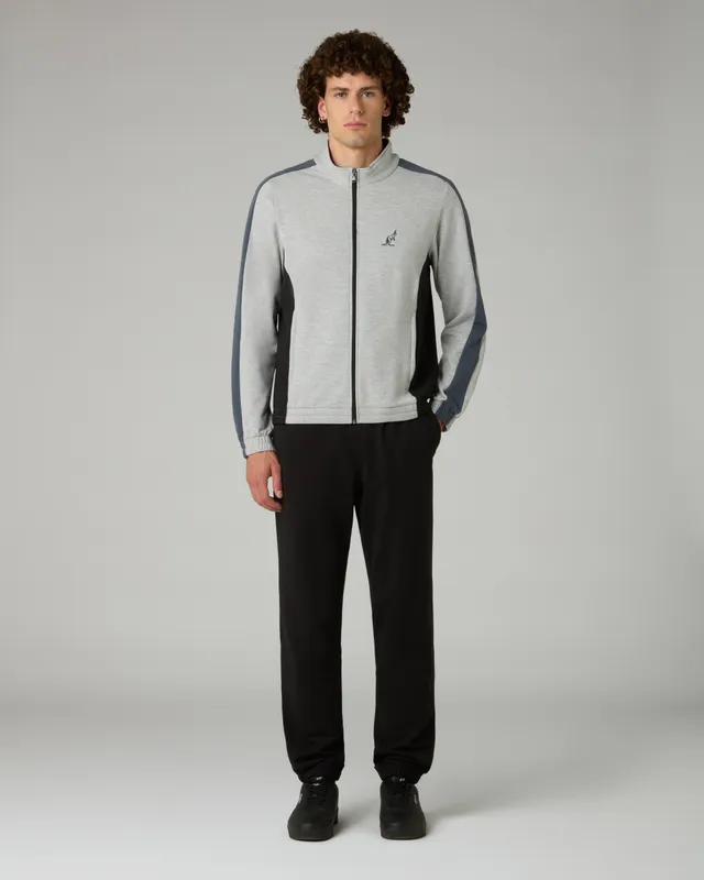 australian-echo-tracksuit-tuta-felpa-garzata-grigio-melange-made-in-italy image 1