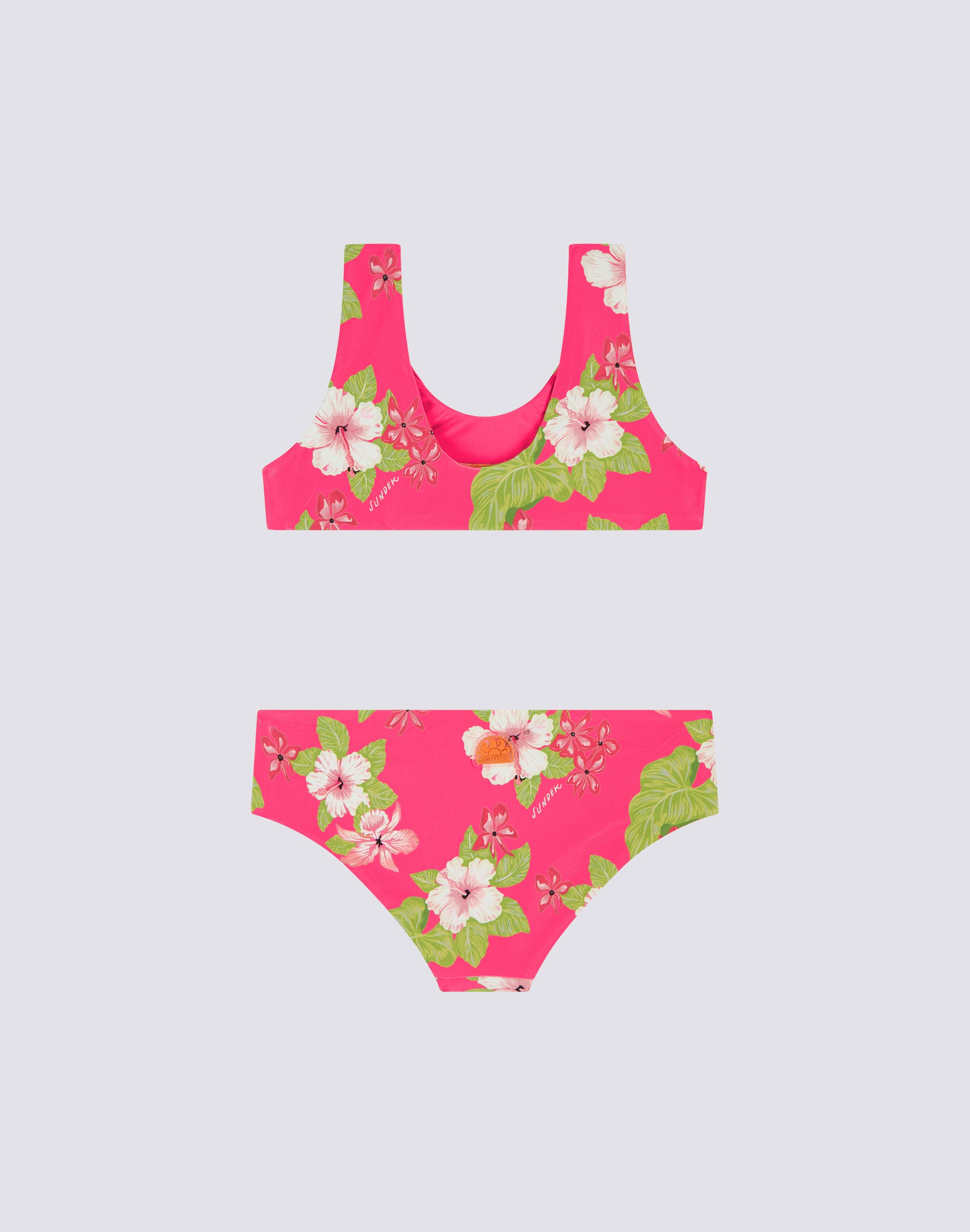 sundek-jennifer-mini-bikini-bambina-dreamy-hawaii-top-sportivo-slip-fisso image 2