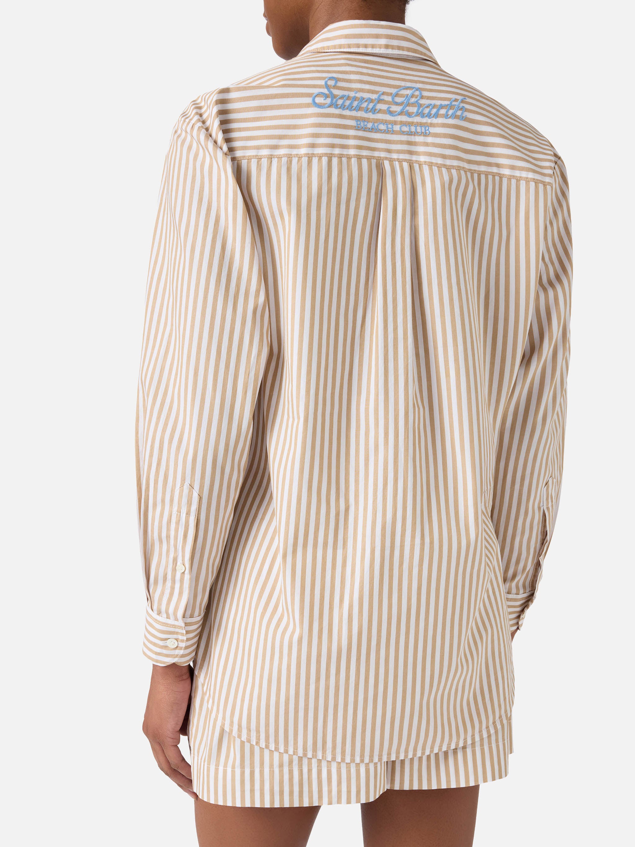 mc2-saint-barth-camicia-brigitte-donna-in-cotone-a-righe-beige image 4