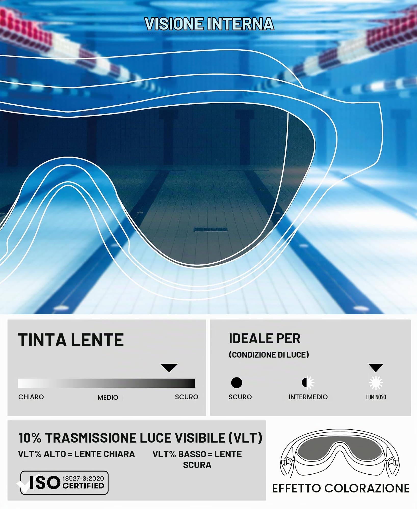 arena-the-one-mask-mirror-maschera-nuoto-unisex-adulto-lenti-scure image 3