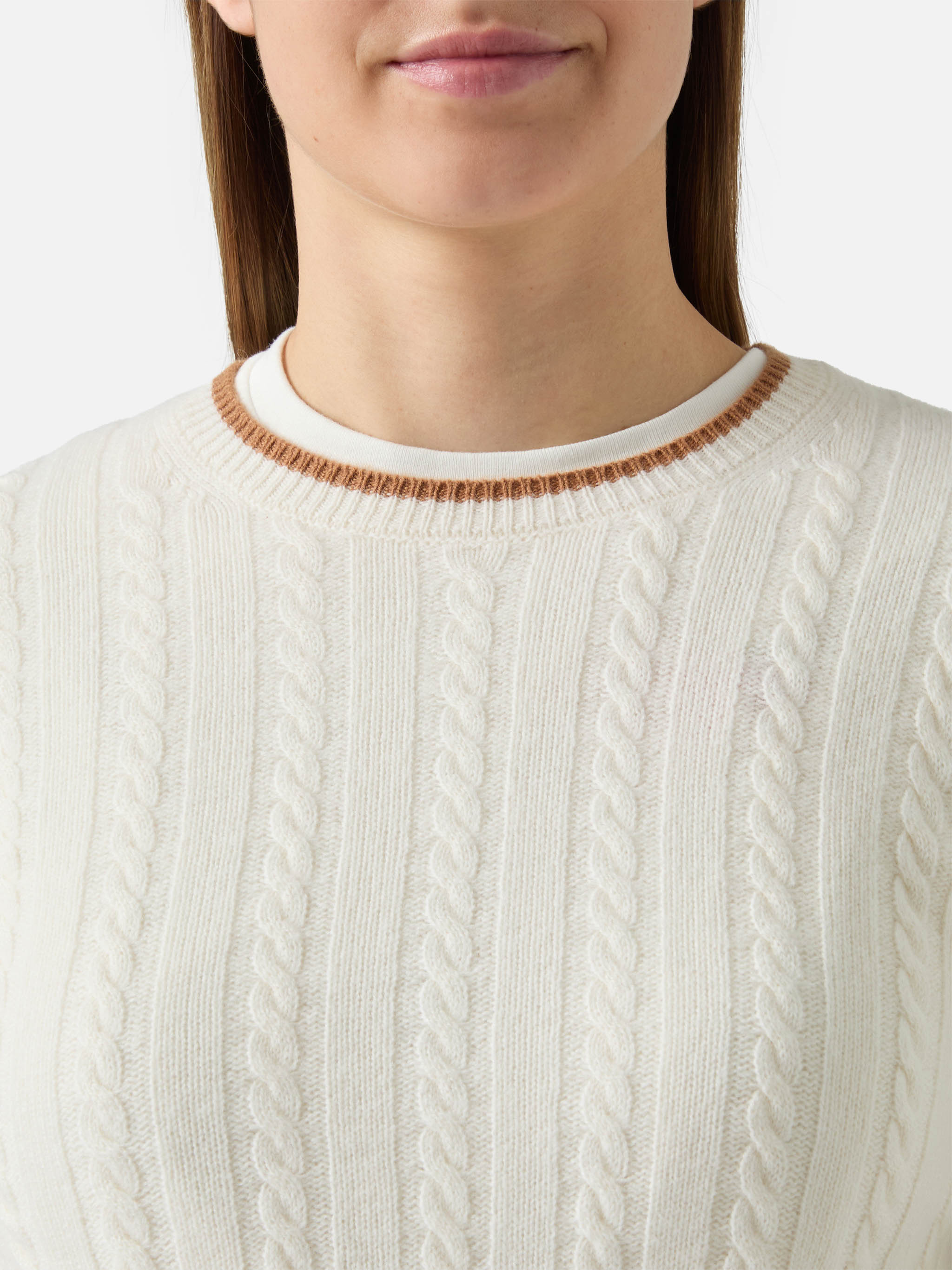 mc2-saint-barth-laroche-maglione-trecce-lana-donna-bianco image 2