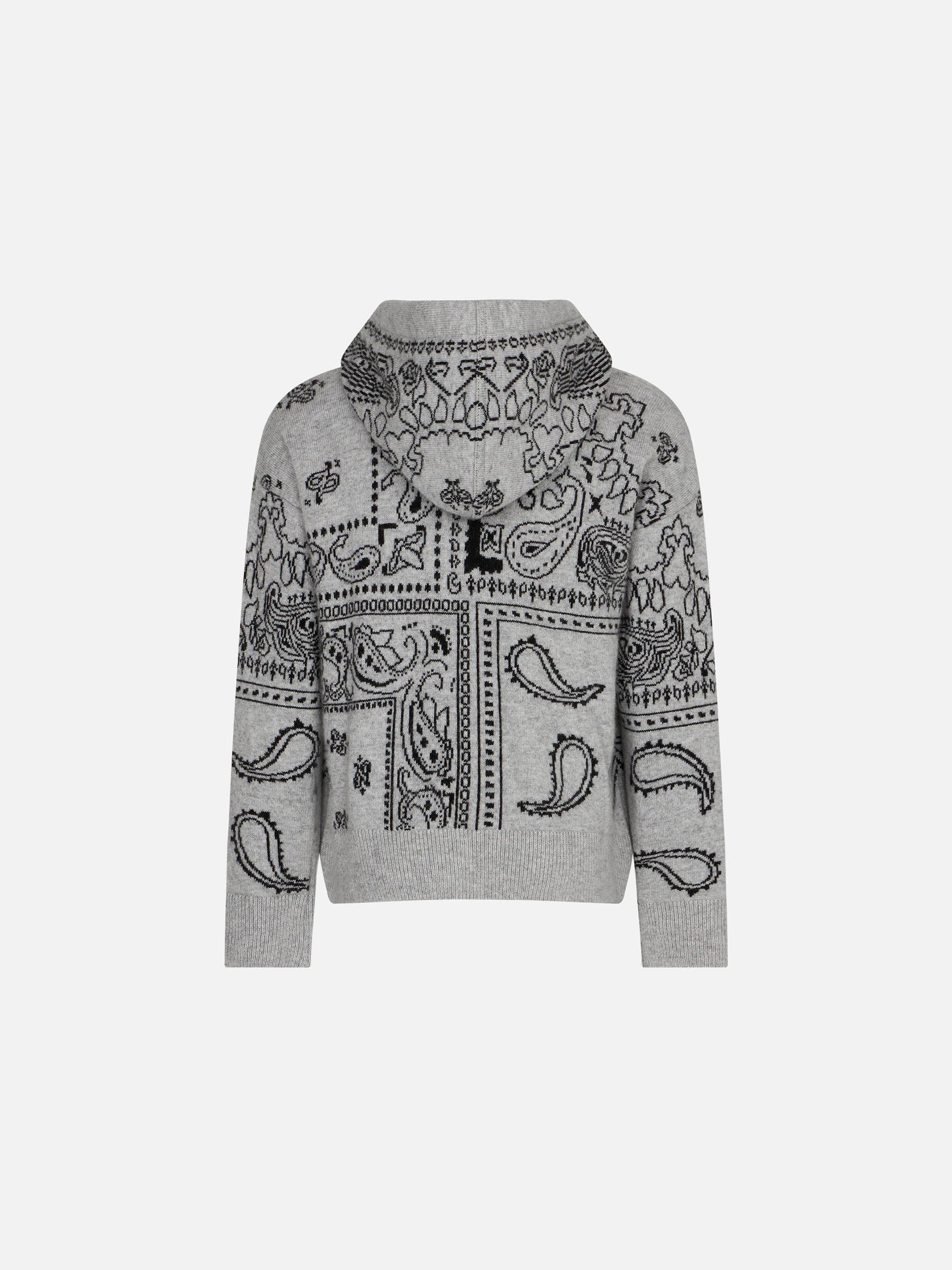 mc2-saint-barth-felpa-maglia-bambina-stampa-bandana-grigio-misto-cashmere image 2