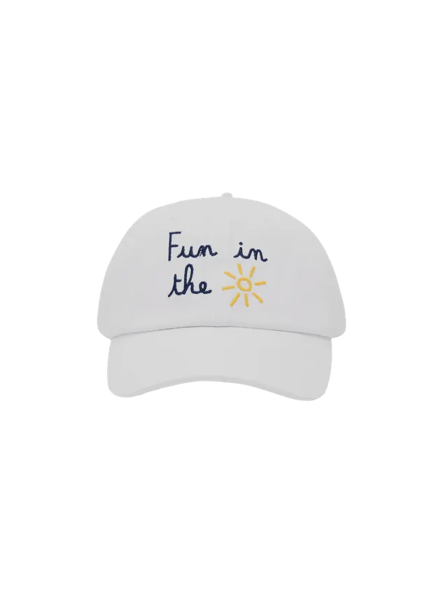 cappellino-mc2-saint-barth-davis-jr-in-denim-bianco-con-ricamo-fun-in-the-sun image 1