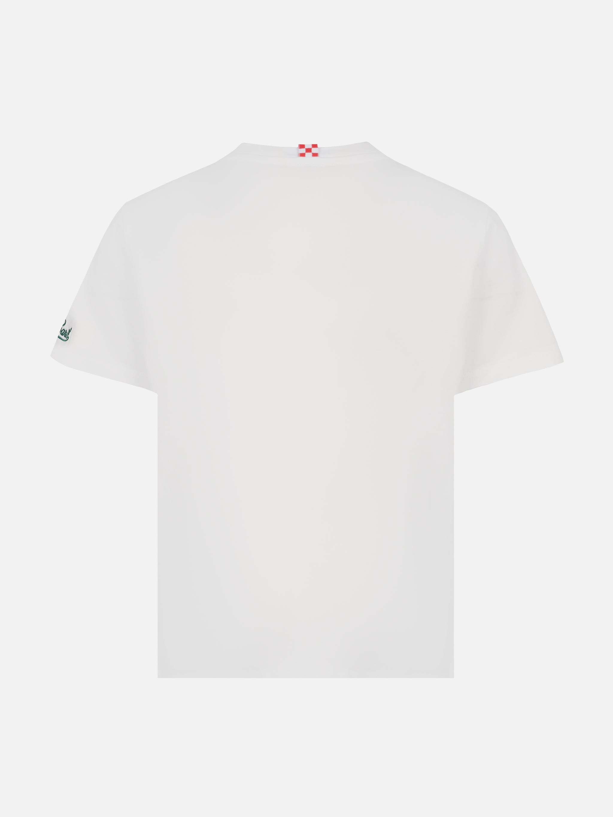 mc2-saint-barth-tsh0001-t-shirt-bambino-bianca-in-cotone-con-ricamo-my-dad-is-my image 2