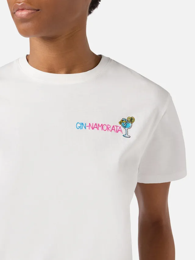 mc2-saint-barth-t-shirt-emilie-donna-bianca-in-cotone-con-ricamo-gin-namorata image 1