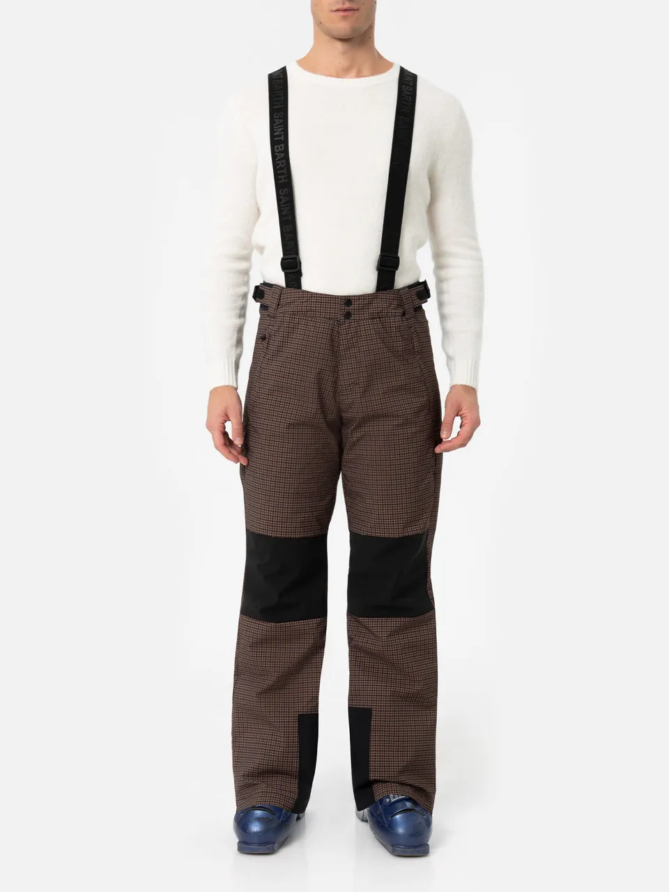 mc2-saint-barth-snowbird-pantaloni-tecnici-uomo-pied-de-poule-bianco-nero-con-re image 1