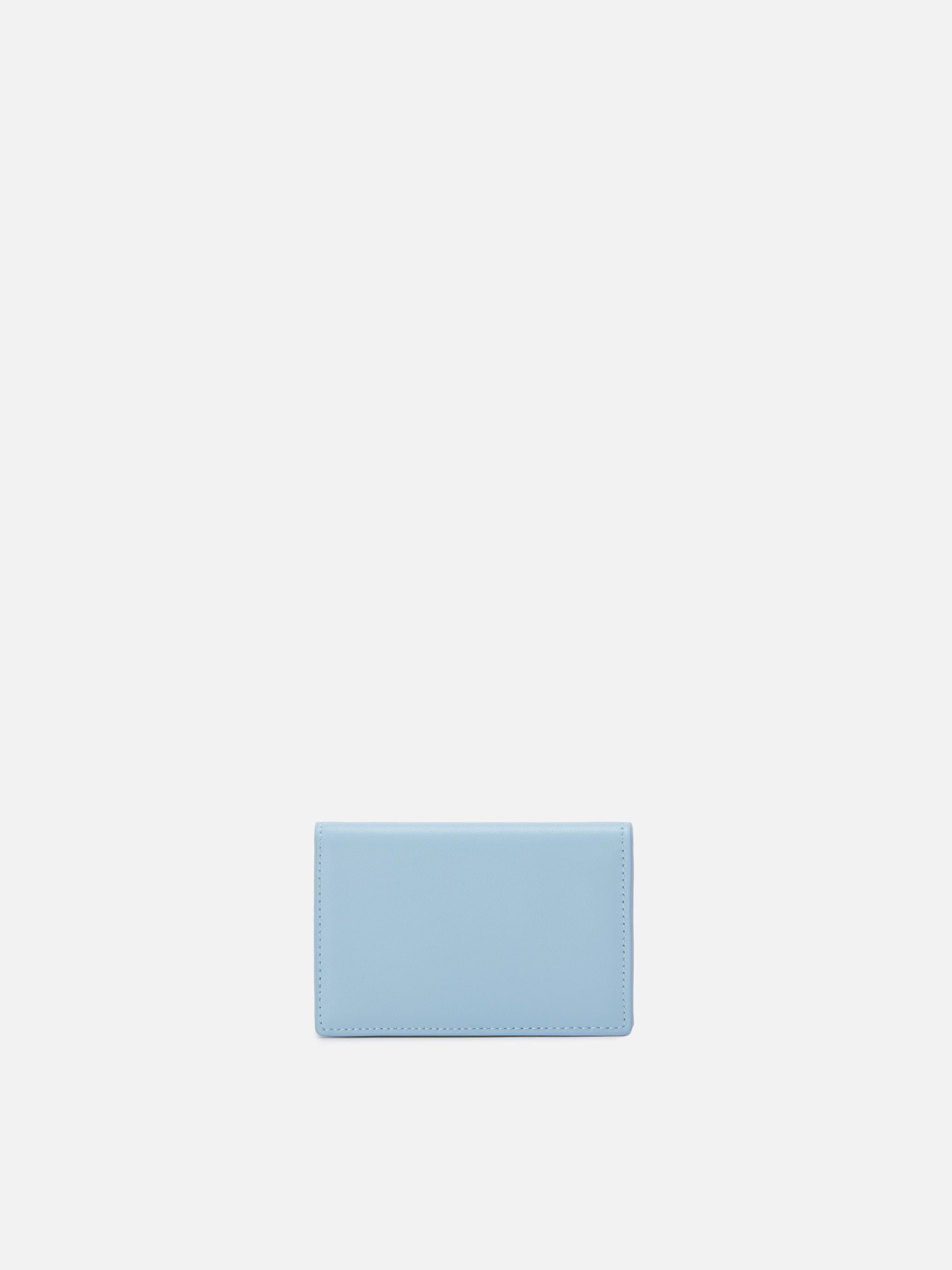 portacarte-mc2-saint-barth-in-pelle-liscia-azzurro-con-logo-metallico image 3