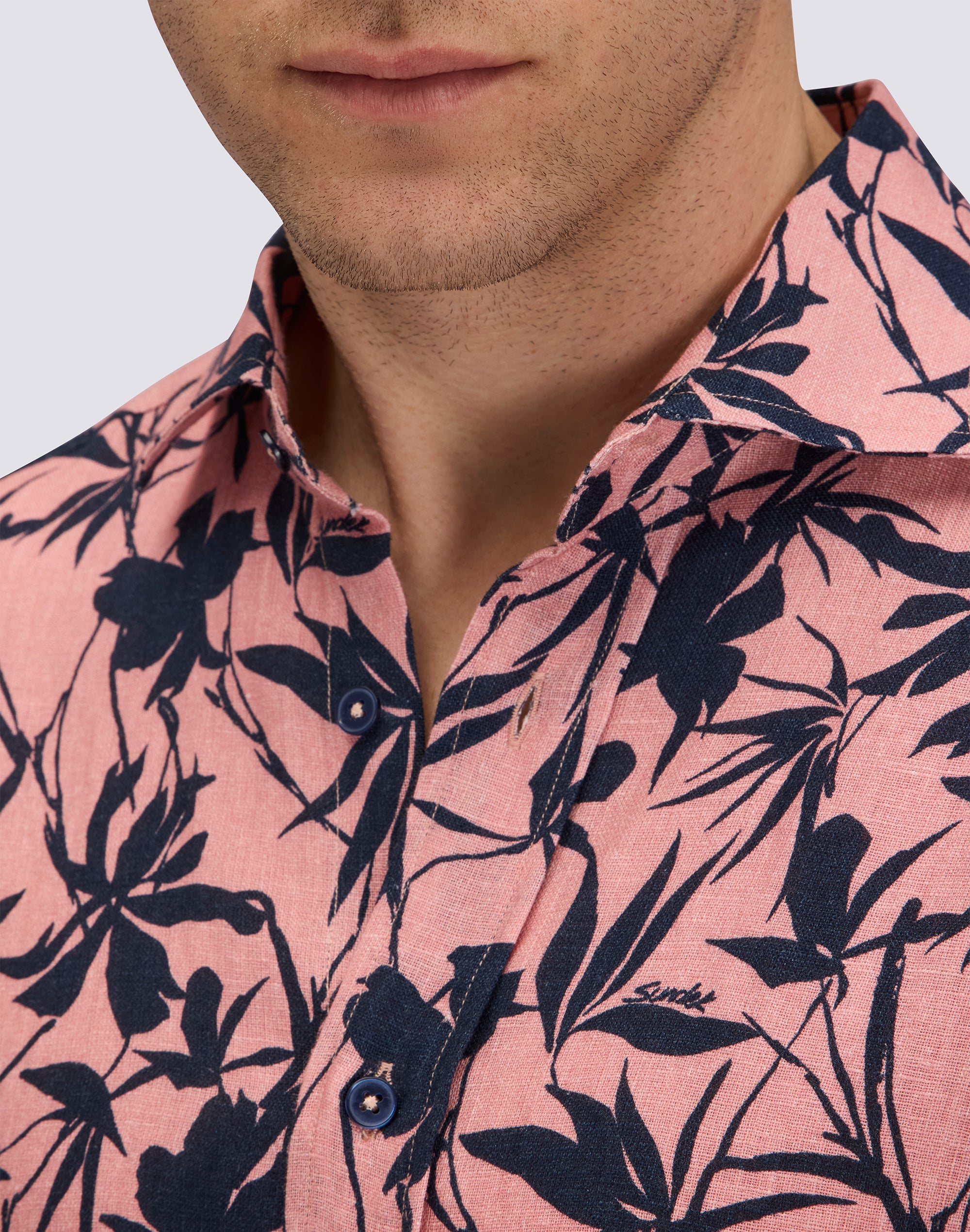 sundek-camicia-uomo-in-lino-a-mezze-maniche-stampata-regular image 4
