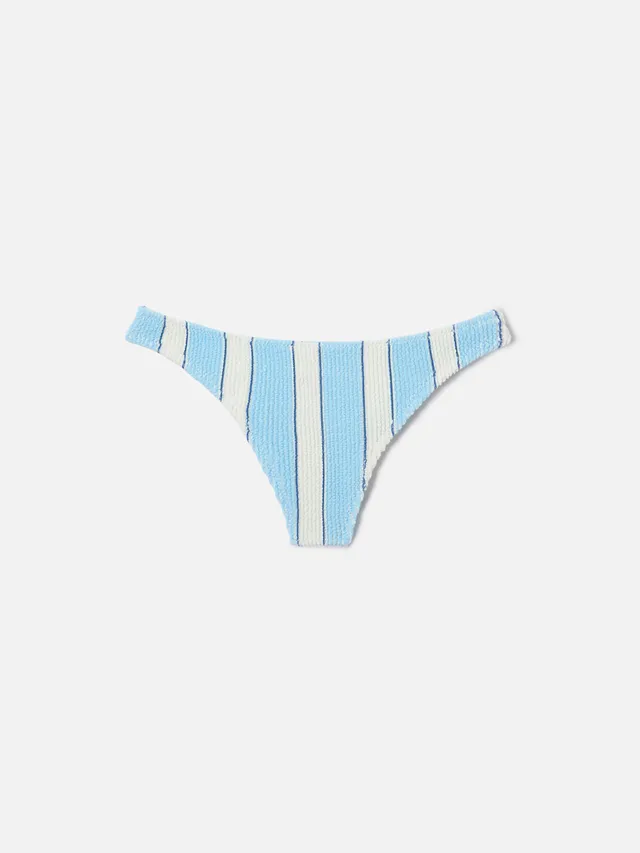 mc2-saint-barth-naomi-slip-mare-brasiliana-crinkle-righe-azzurre-bianche image 1