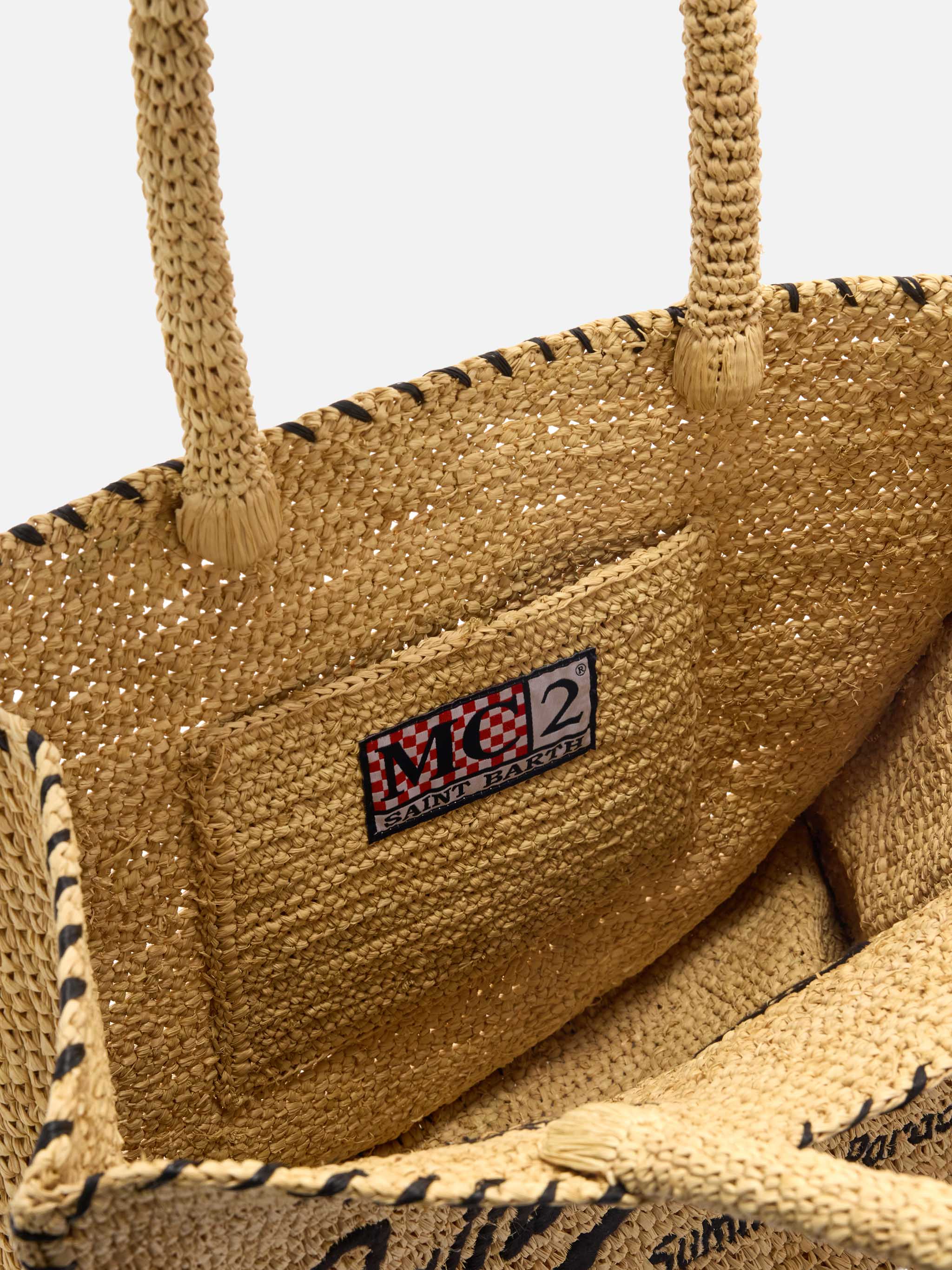 mc2-saint-barth-vanity-regular-borsa-tote-in-raffia-beige-con-dettagli-neri image 5
