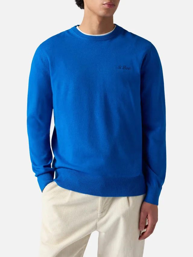 mc2-saint-barth-maglione-regent-uomo-misto-cashmere-bluette-girocollo image 1