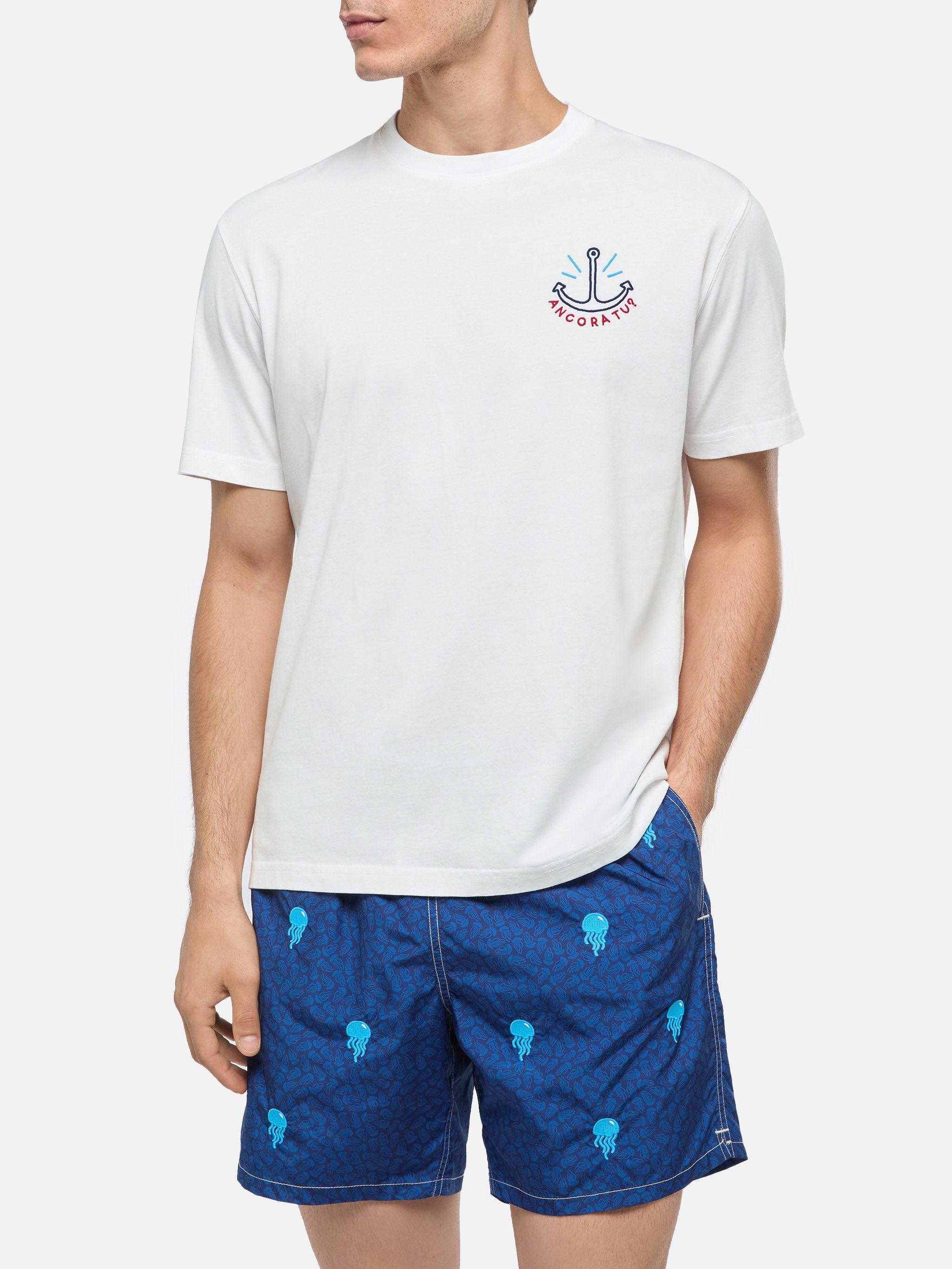 mc2-saint-barth-t-shirt-portofino-bianca-ricamo-ancora-tu-special-edition image 2