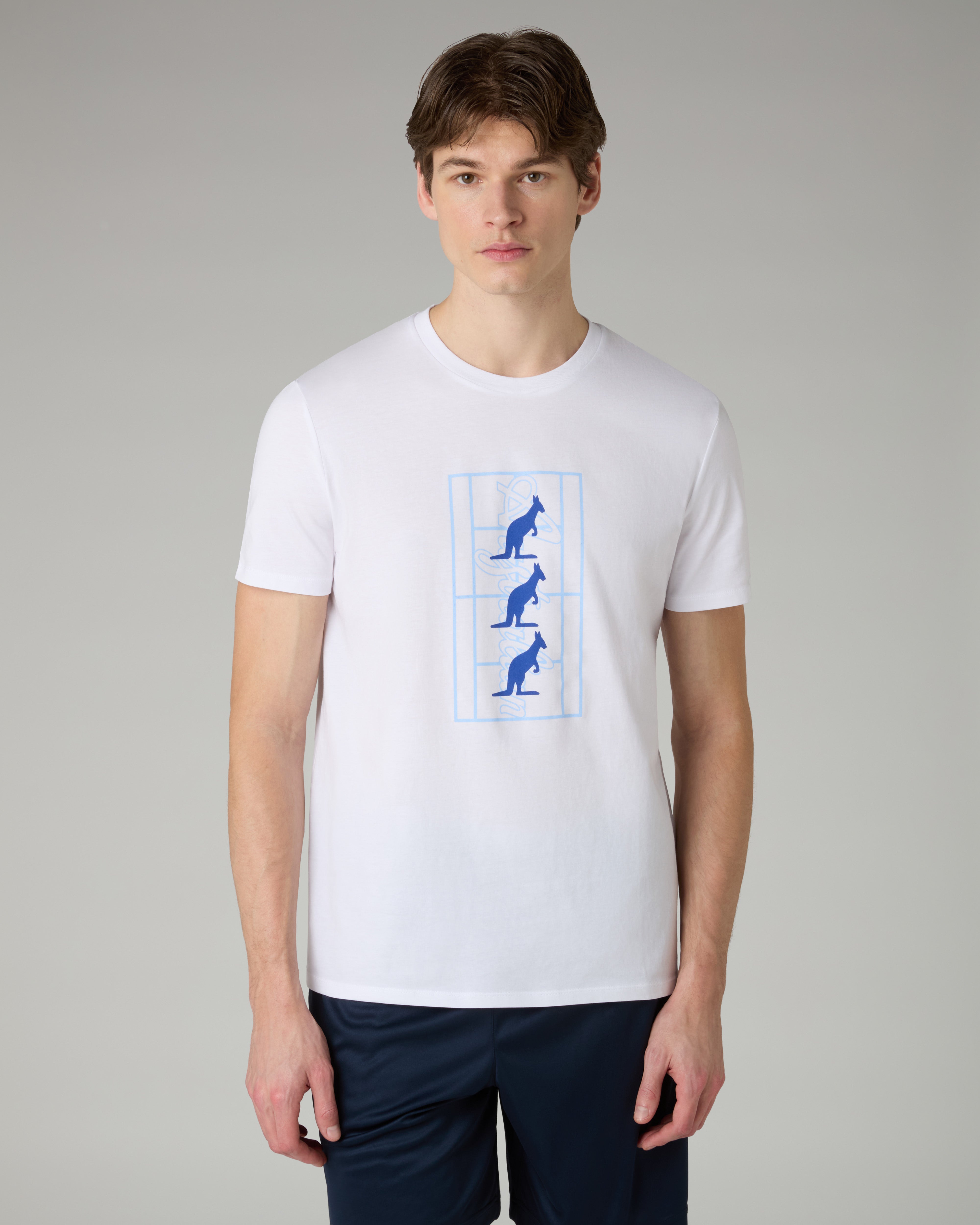 australian-kangaroo-field-t-shirt-t-shirt-cotone-bianca-stampa-petto image 1