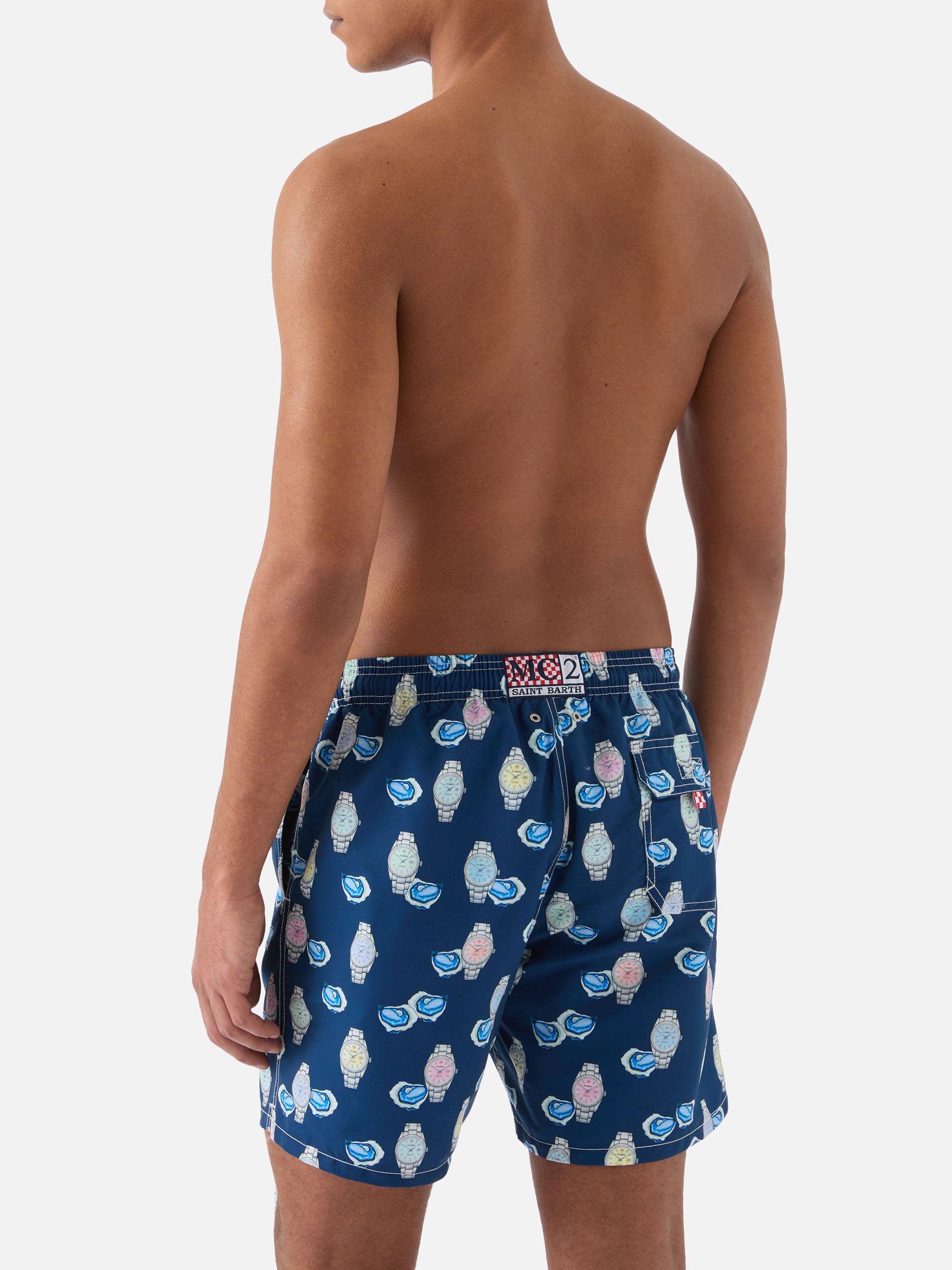 mc2-saint-barth-gustavia-gus0001-costume-mare-uomo-blu-stampa-ostriche-e-orologi image 5