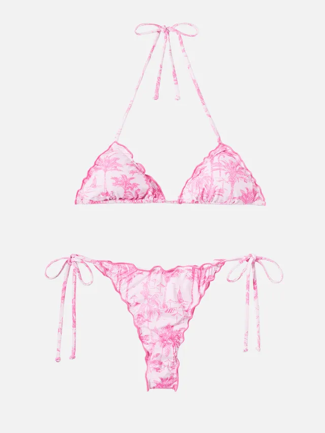 mc2-saint-barth-sagittarius-miami-slip-bikini-donna-toile-de-jouy-rosa image 1