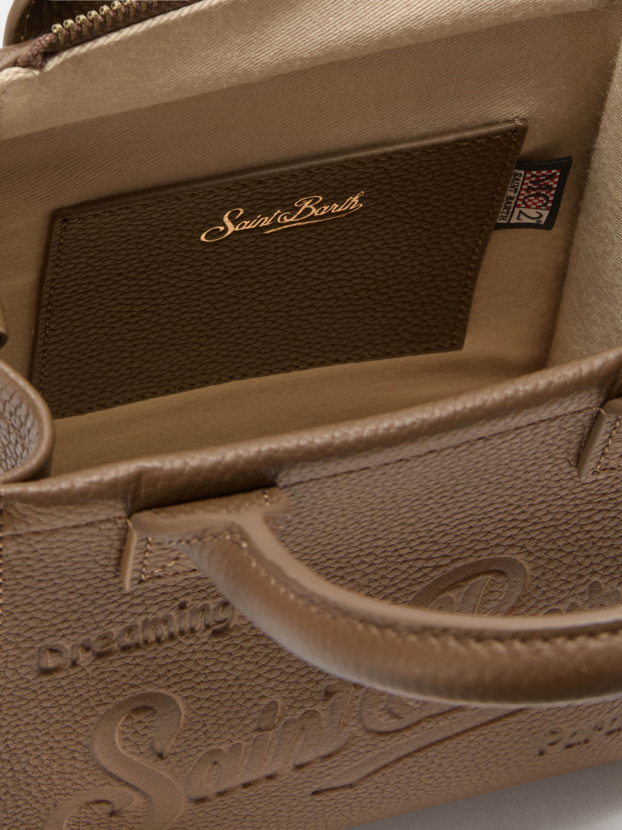 mc2-saint-barth-borsa-a-spalla-vanity-bag-mini-in-pelle-martellata-marrone image 5