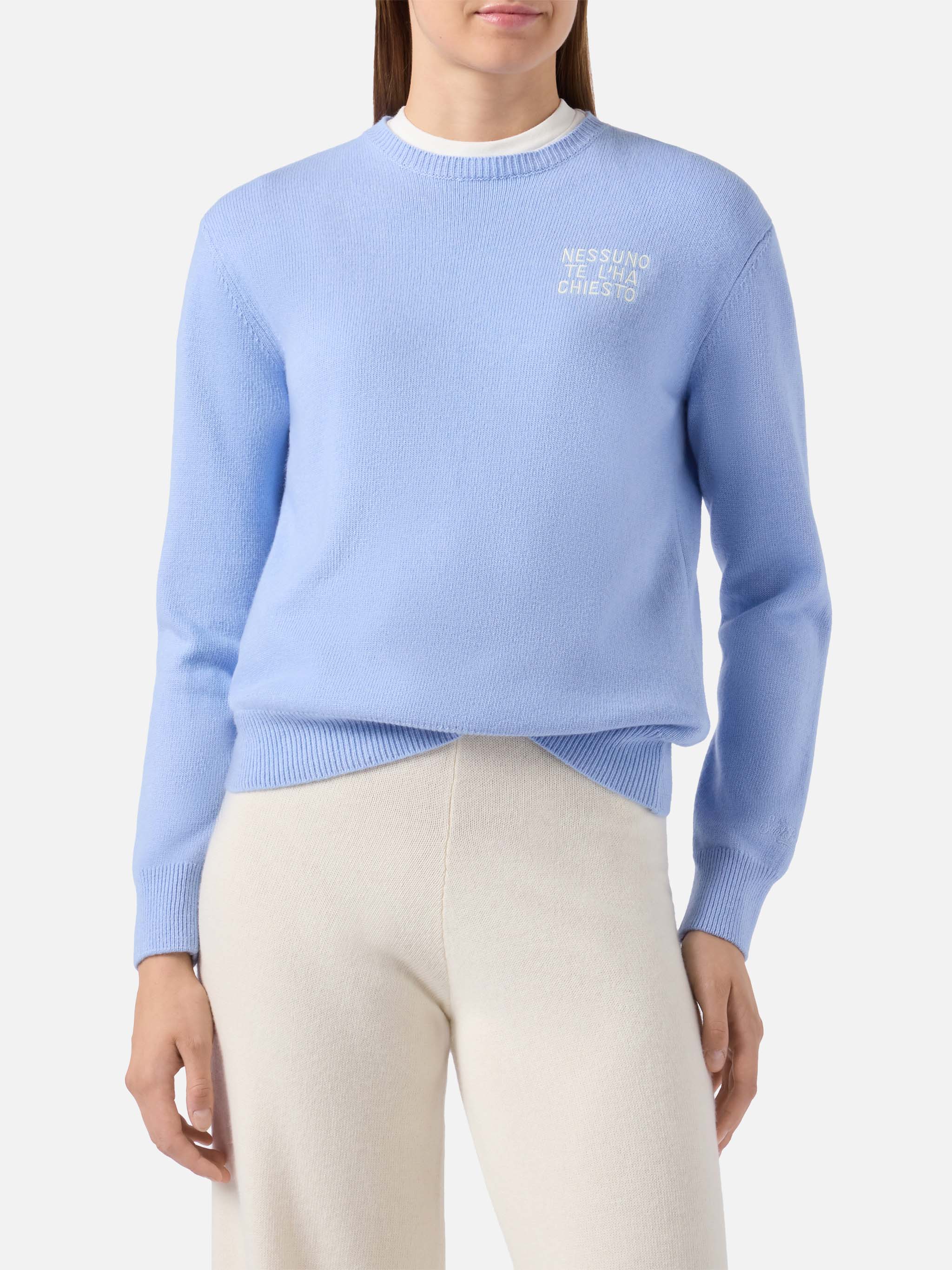 mc2-saint-barth-maglione-new-queen-donna-azzurro-girocollo-ricamo-nessuno-te-l-h image 2
