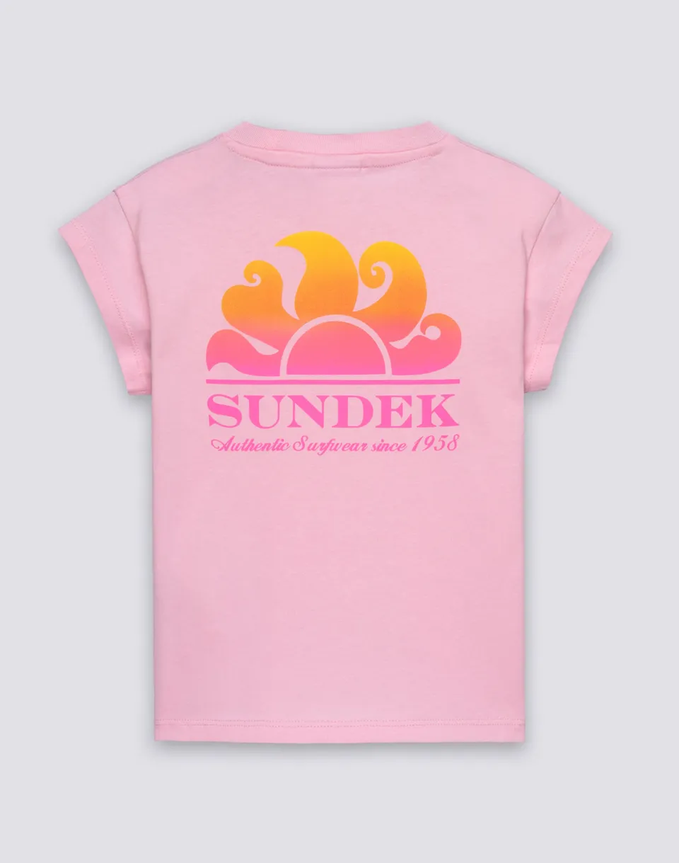 sundek-bambina-t-shirt-logo-degrad-in-jersey-di-cotone image 1