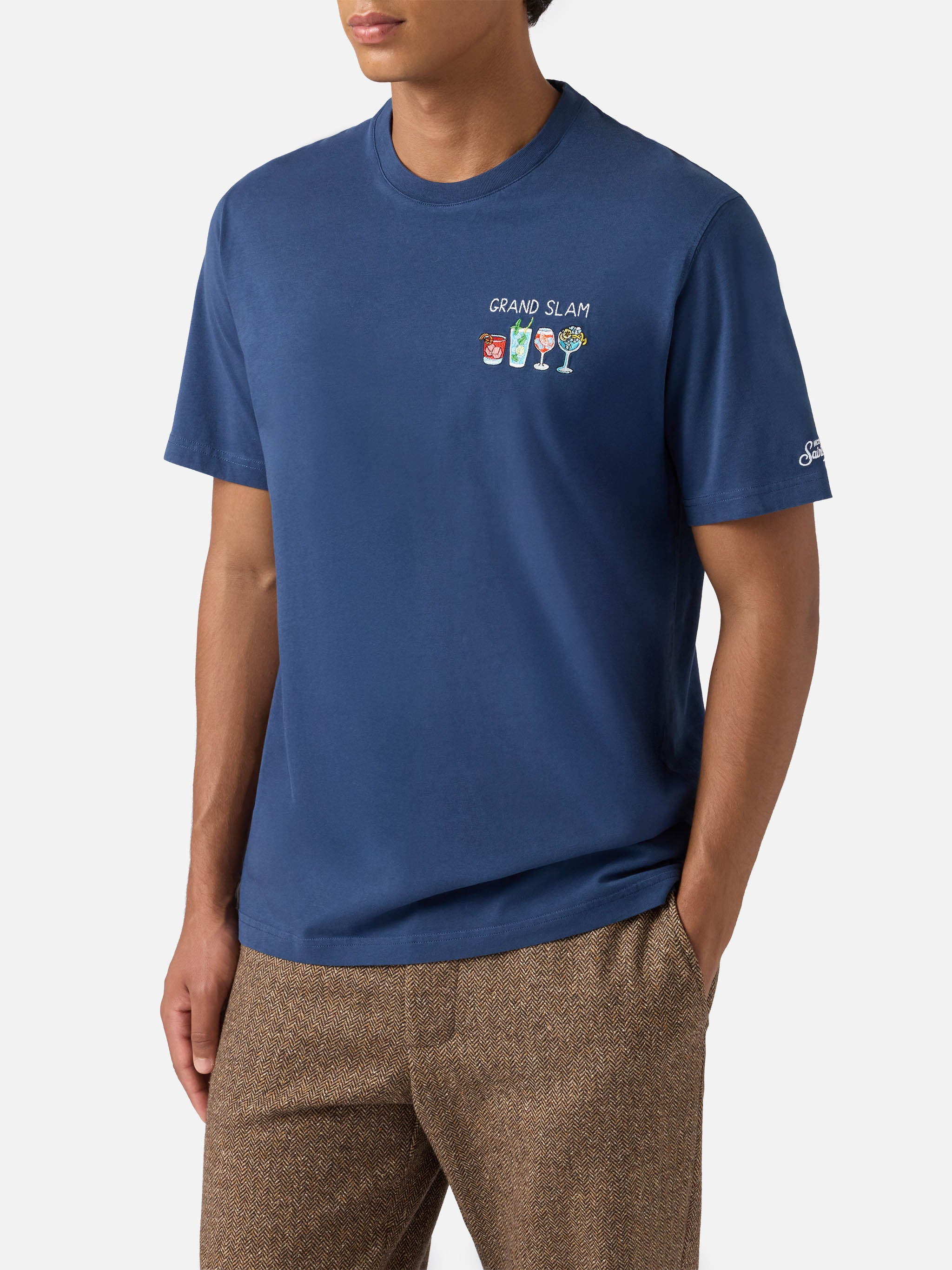 mc2-saint-barth-arnott-t-shirt-uomo-blu-navy-cotone-organico-grand-slam image 2