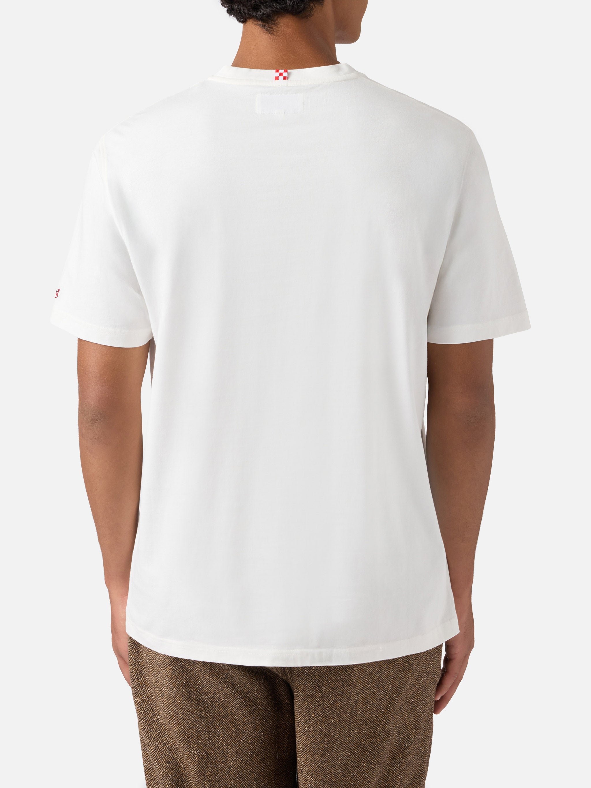 mc2-saint-barth-t-shirt-arnott-in-cotone-bianco-con-ricamo-famolo-strano image 4