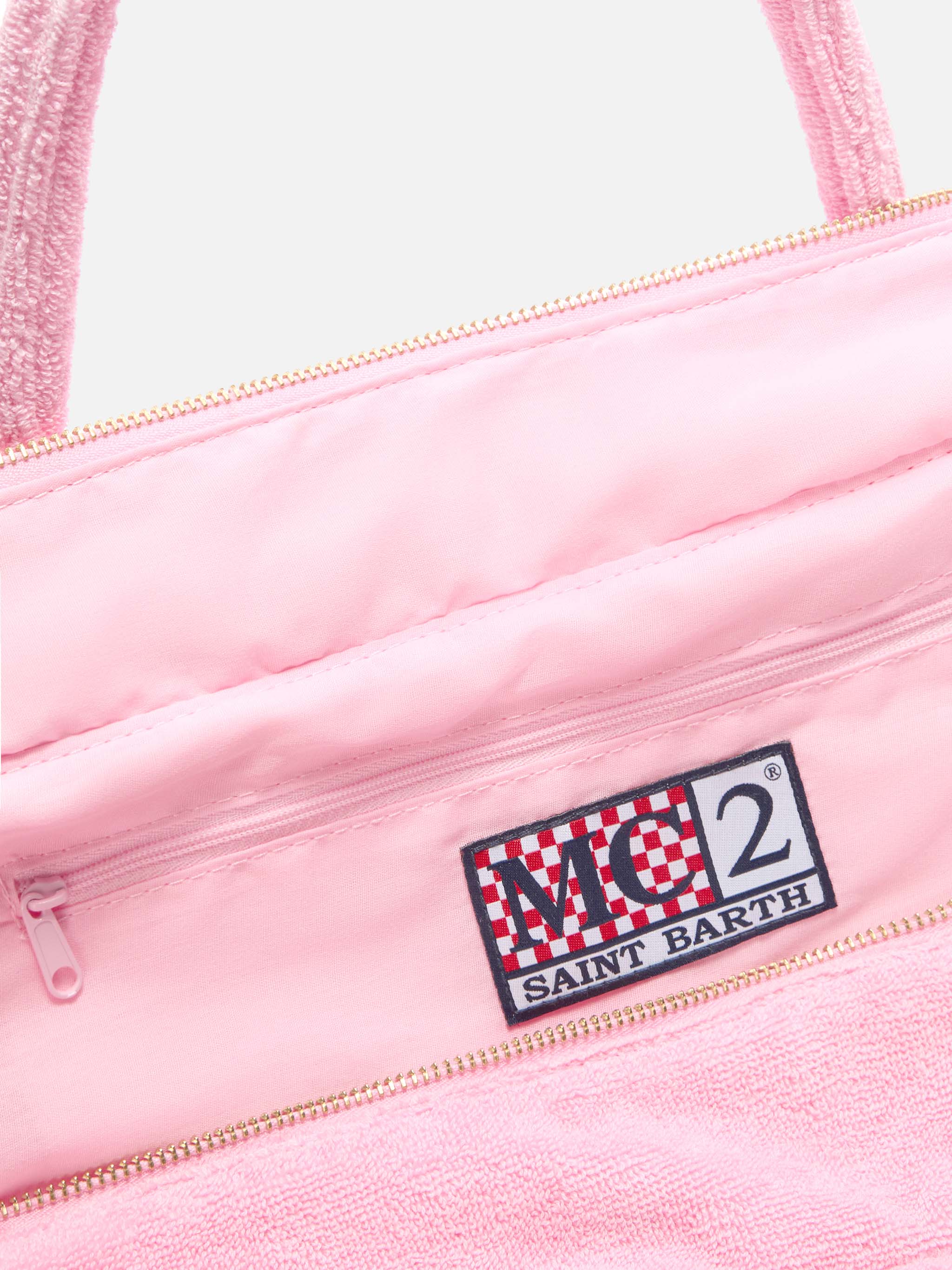 mc2-saint-barth-vanity-borsa-shopper-spugna-rosa-tinta-unita image 4