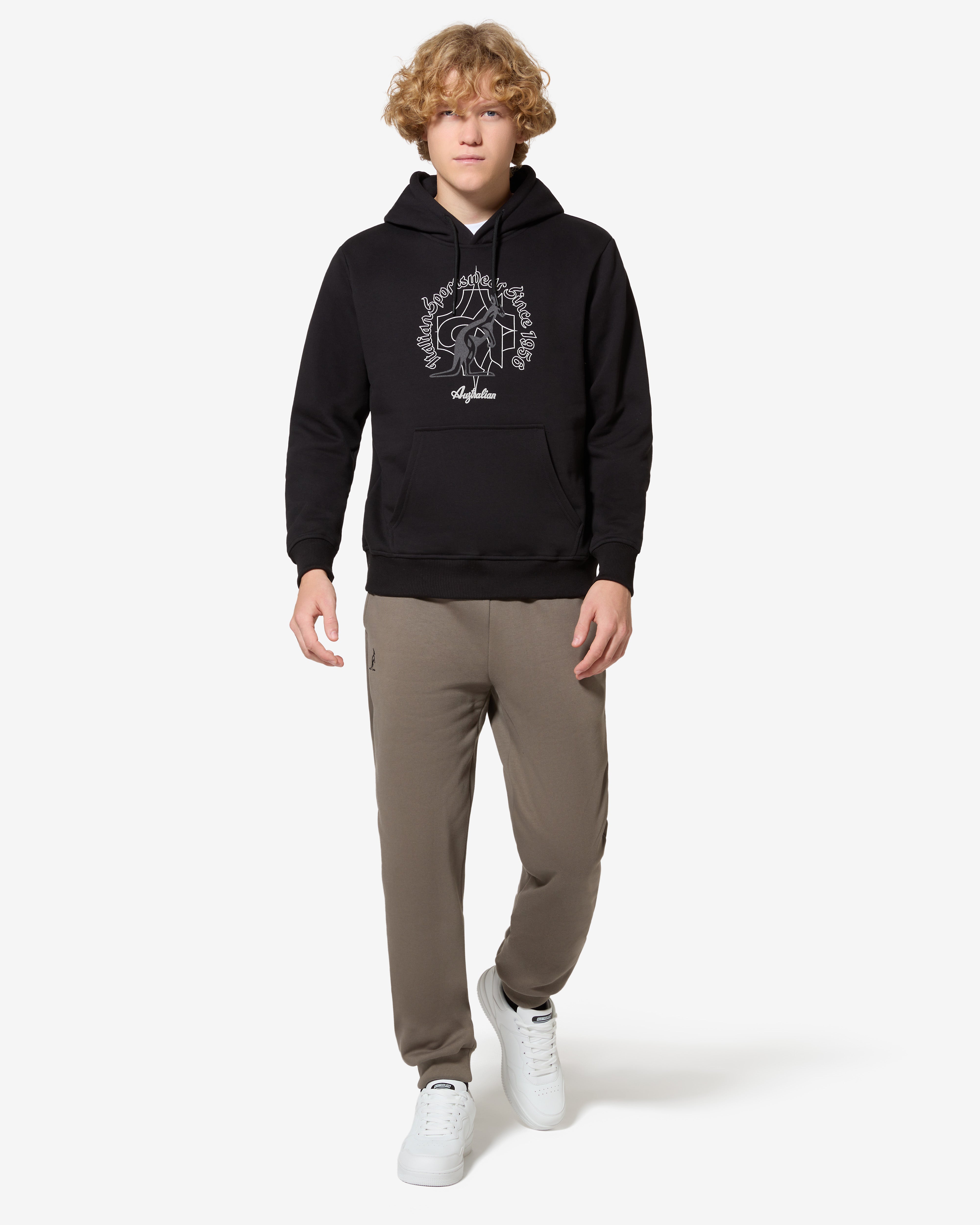 australian-type-hoodie-archive-felpa-con-cappuccio-nera image 2