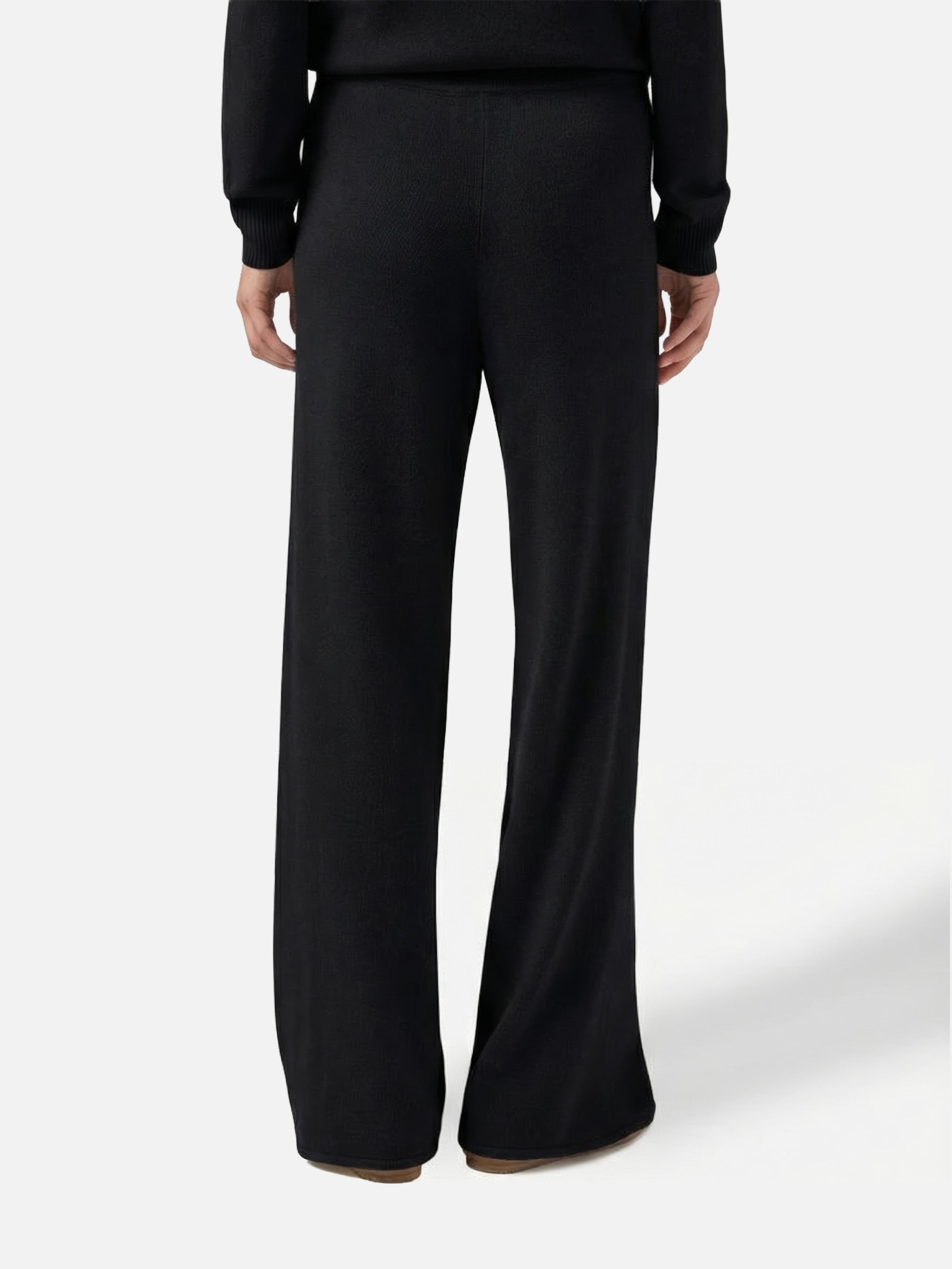 mc2-saint-barth-savine-pantaloni-palazzo-donna-neri-in-misto-cashmere image 2