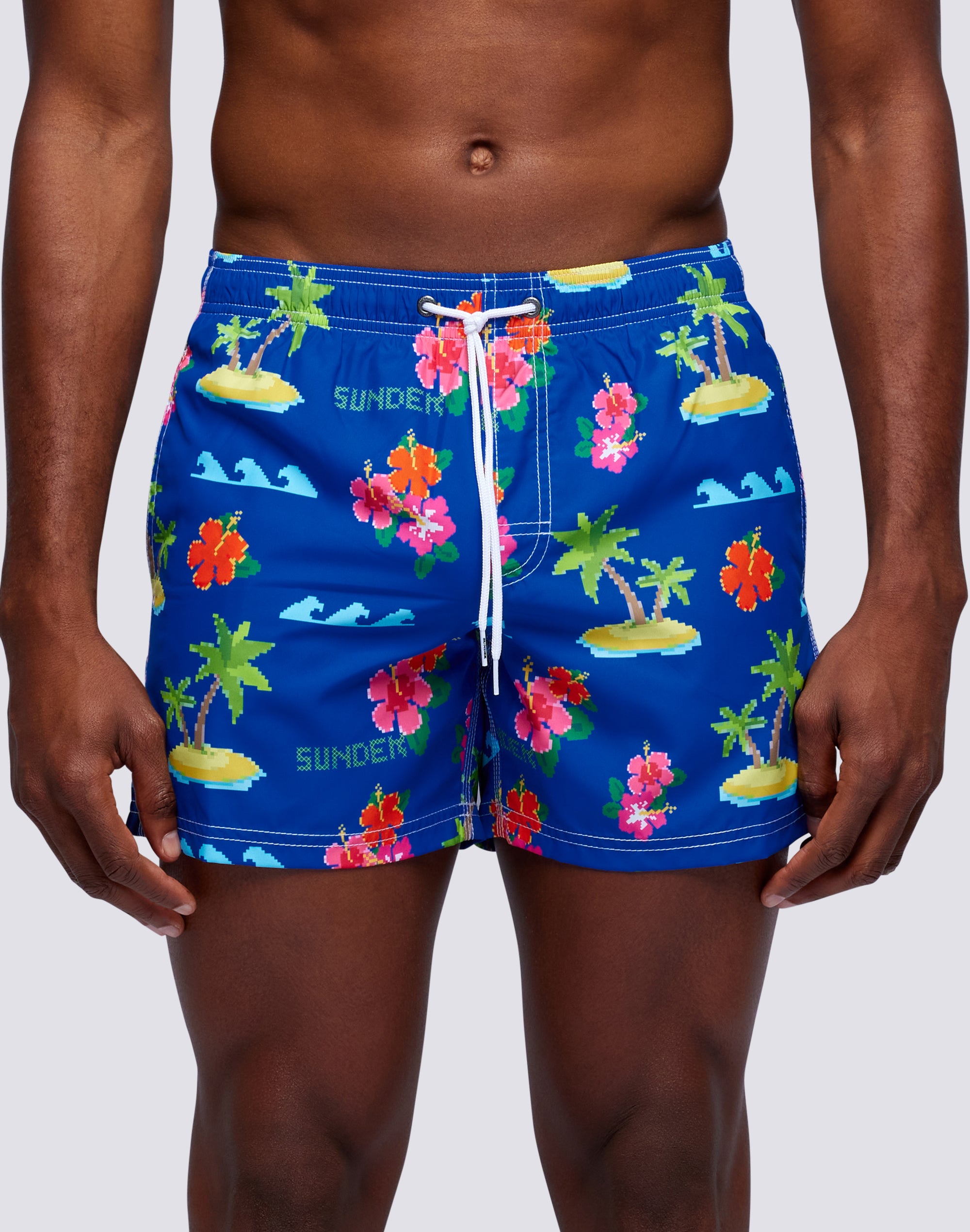 sundek-iconic-costume-mare-uomo-corto-stampa-hibixel-repreve image 2