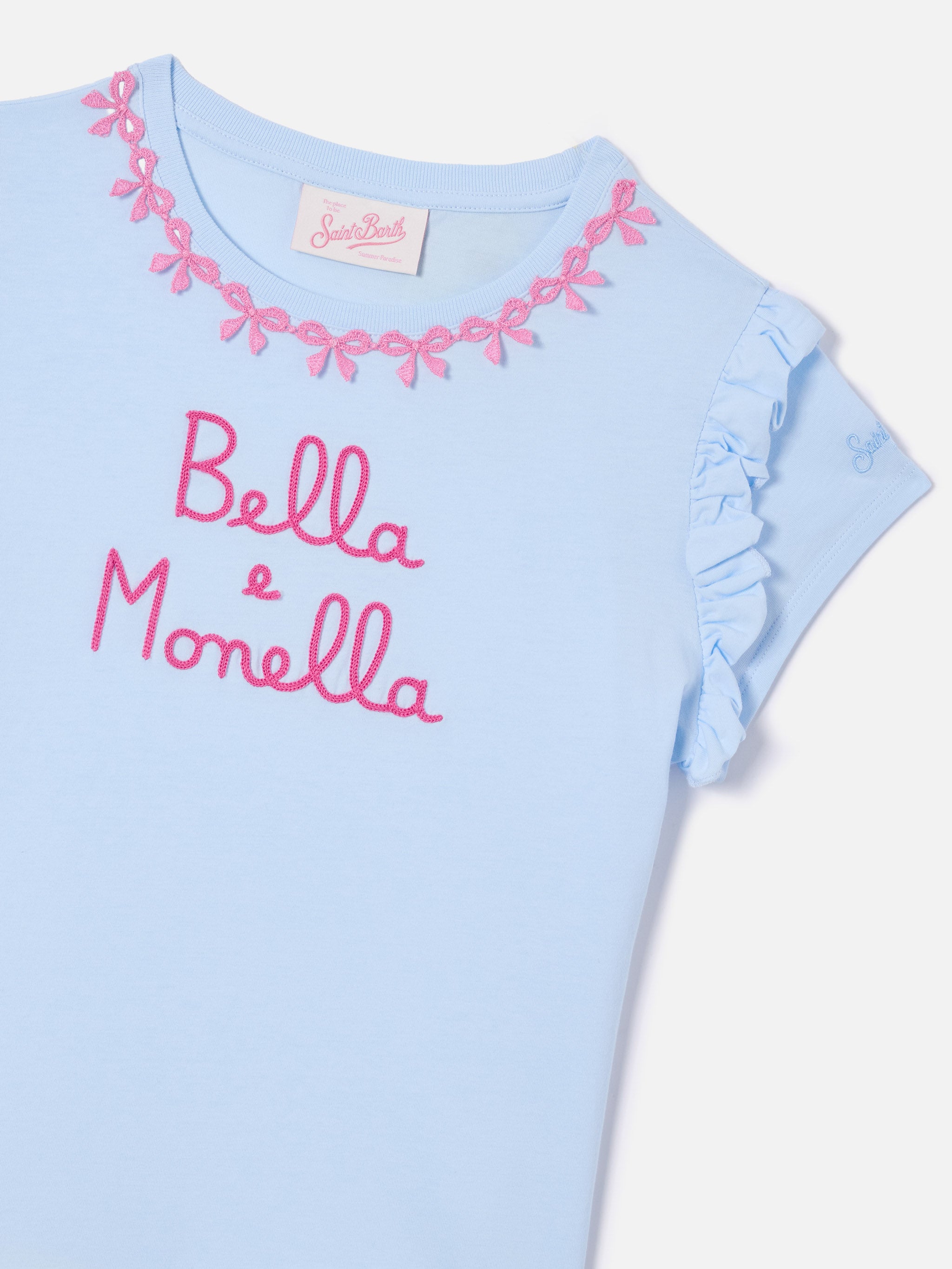 t-shirt-baby-mc2-saint-barth-in-cotone-con-volant-e-ricamo-bella-e-monella image 2