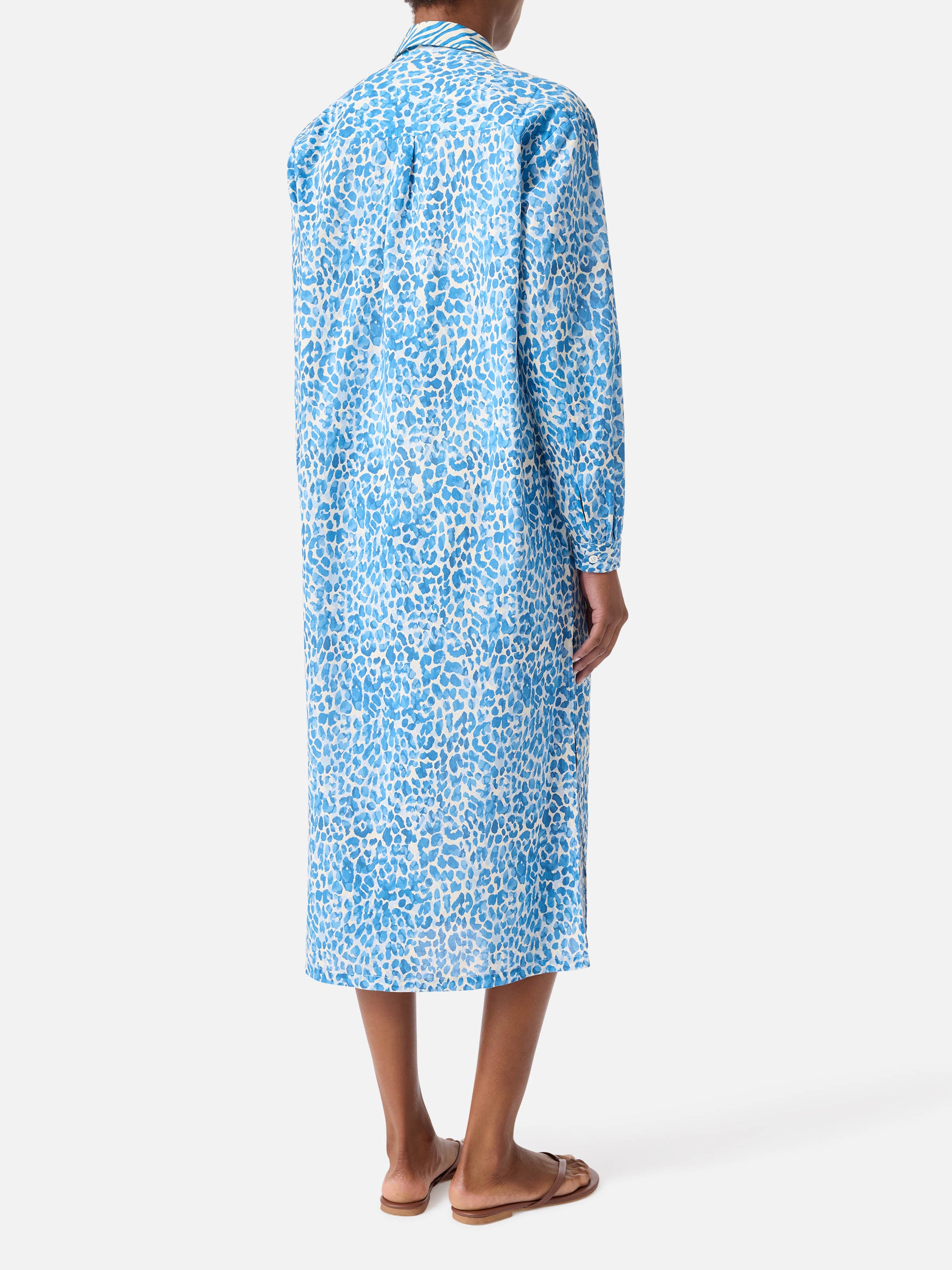 mc2-saint-barth-adeline-abito-lungo-donna-cotone-voile-animalier-azzurro image 3