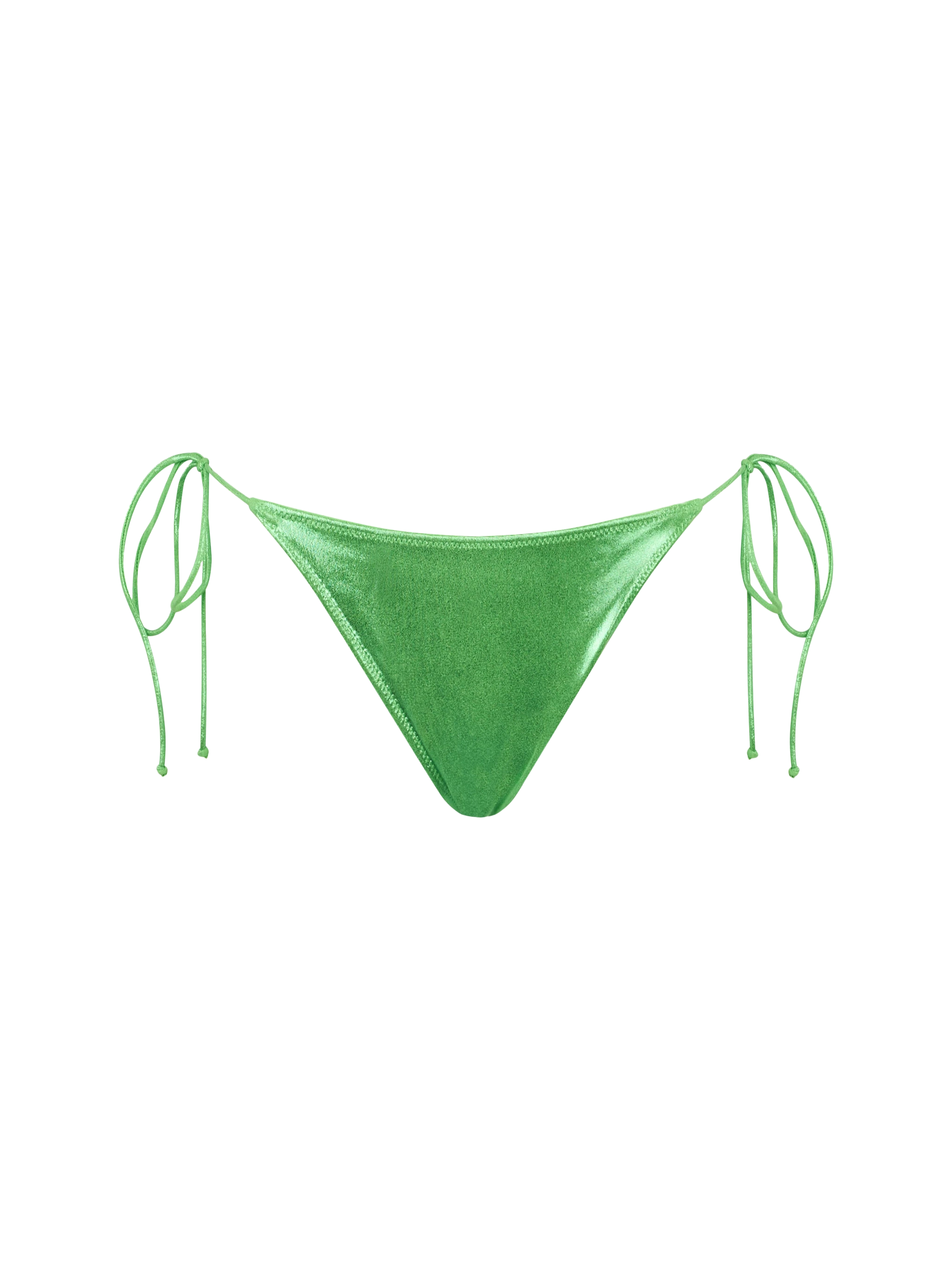 mc2-saint-barth-marielle-slip-da-bagno-laminato-verde-con-laccetti-regolabili image 1