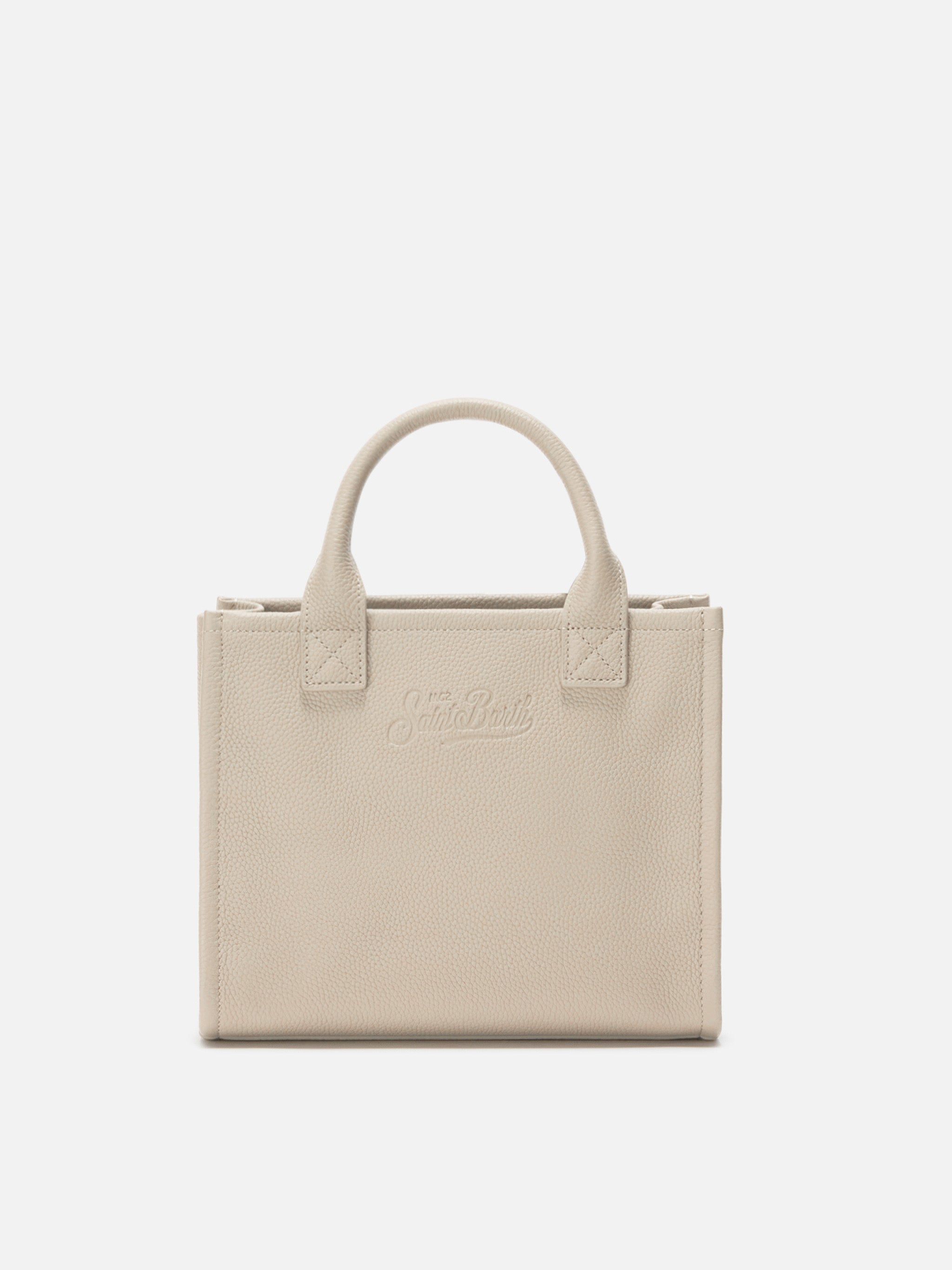 mc2-saint-barth-borsa-vanity-bag-midi-in-pelle-martellata-bianca-25-5x20x12-cm image 3